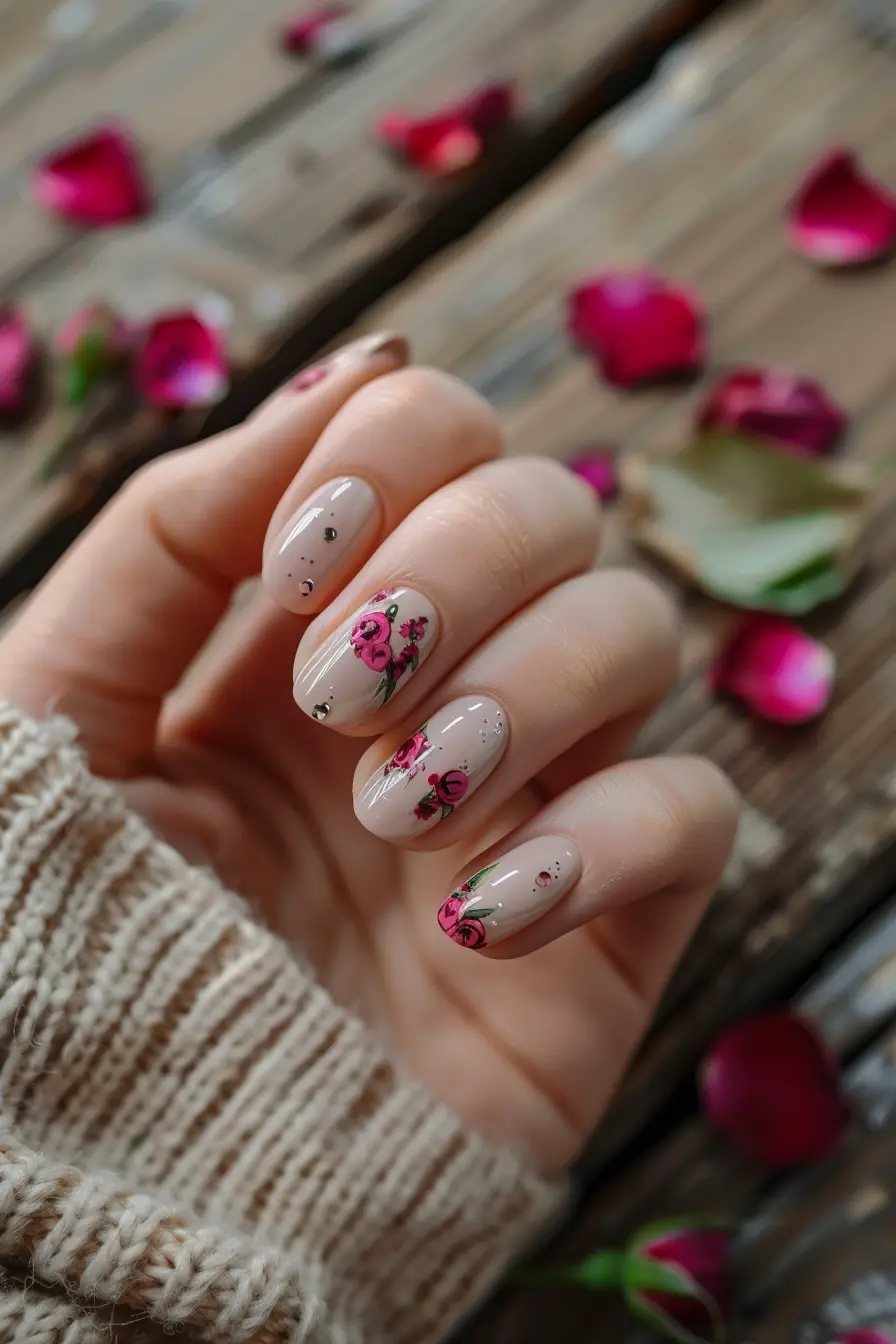 Desert Rose Western Nail Idea