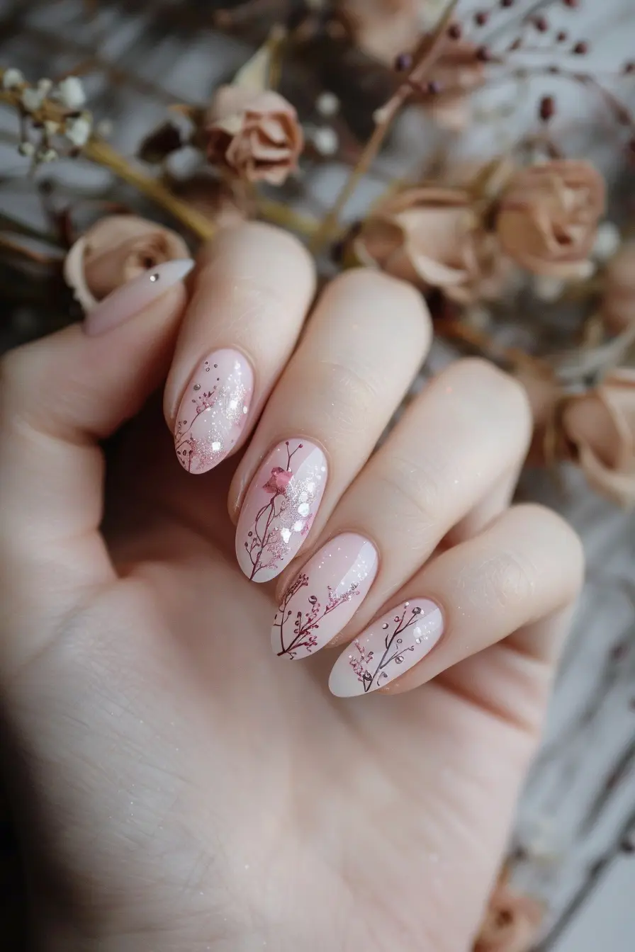 Frontier Florals Western Nail Idea