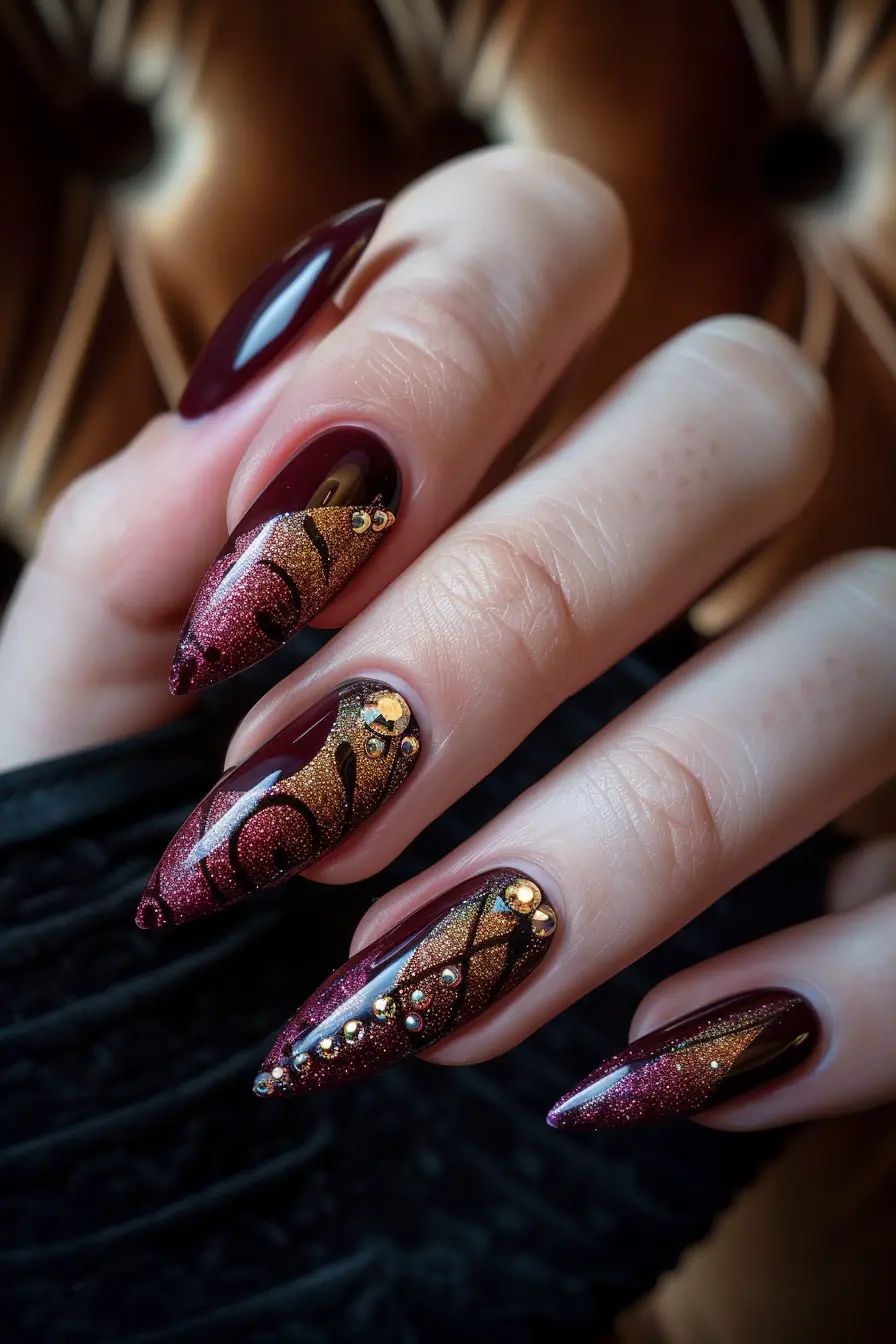 Saloon Glamour Western Nail Idea