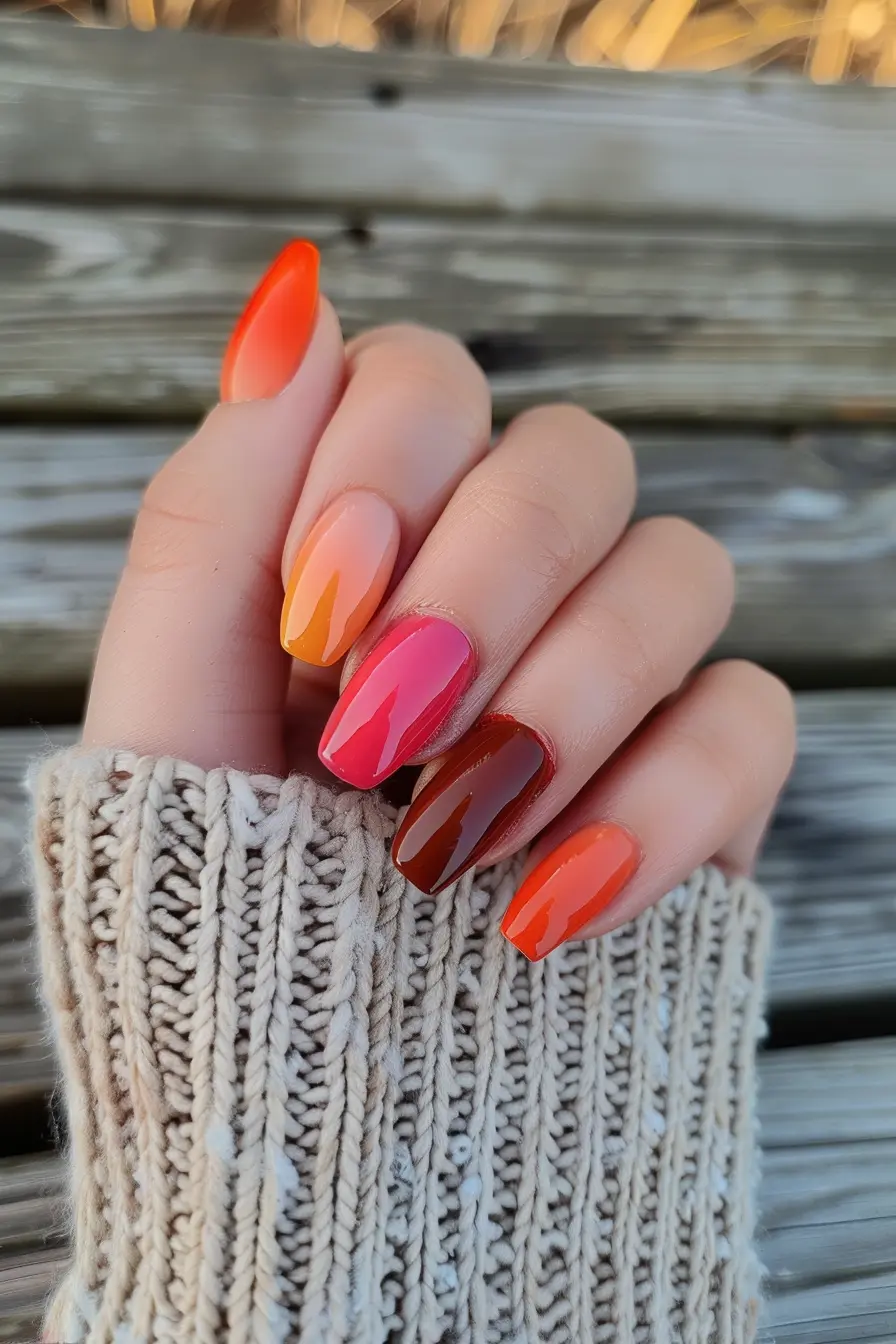 Southwestern Sunsets Western Nail Idea