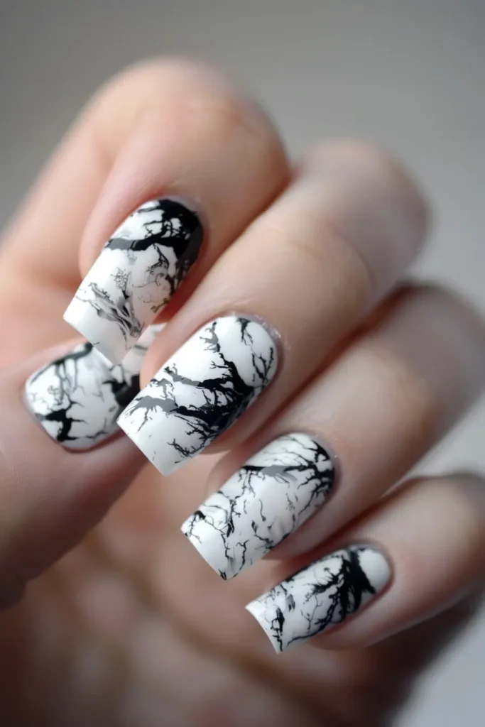 Marble Dip Powder Nail Design Dip Nail Inspo Idea