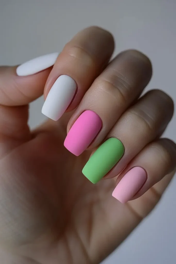 Pastel Matte Dip Powder Nails Dip Nail Inspo Idea