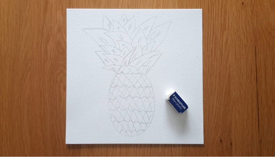 How to draw a pineapple step by step