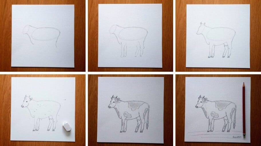 Cow_Drawing_Collage