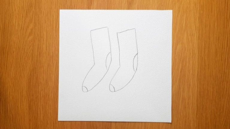 How To Draw Socks Step By Step - 7 Easy Steps!