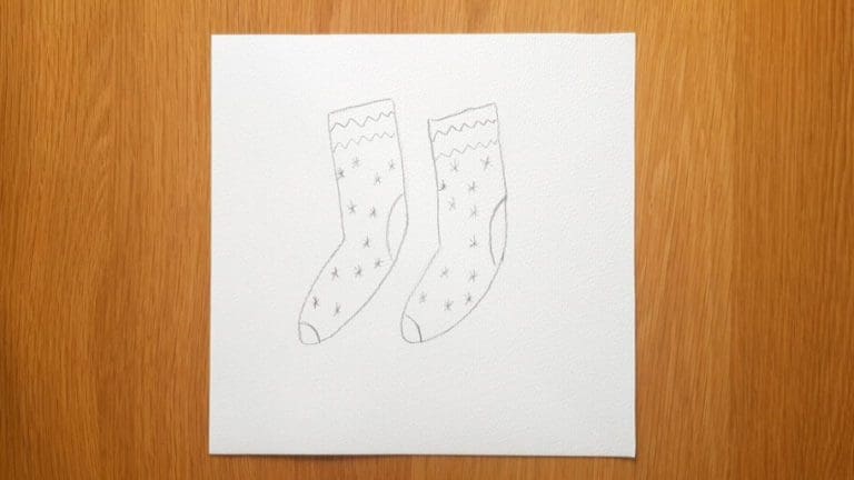 How To Draw Socks Step By Step - 7 Easy Steps!
