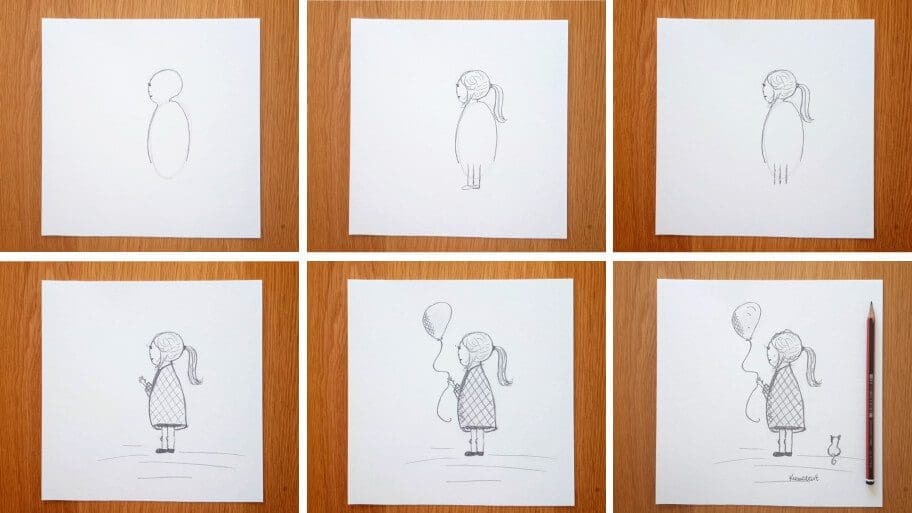 Girl_Drawing_Collage