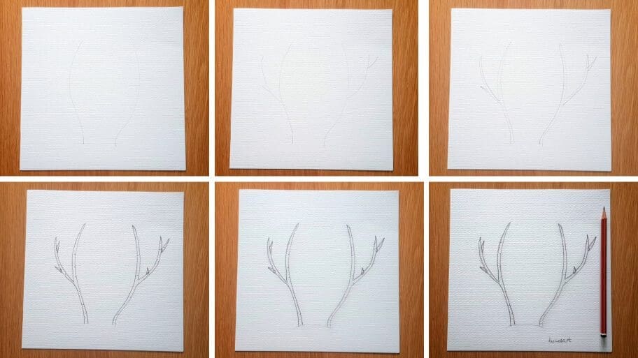How to Draw Antlers Easy