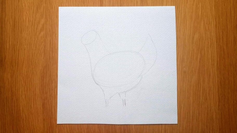 How to draw hen easy
