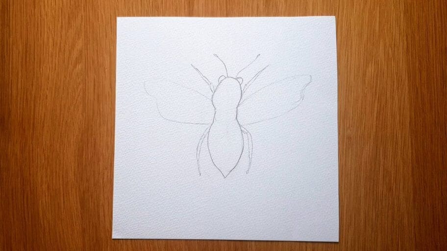 How to draw a simple bumble bee