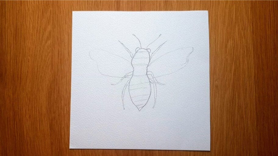 How to draw a simple bumble bee