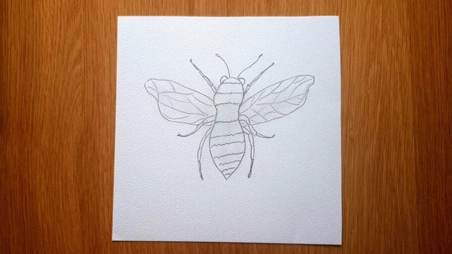 How to draw a simple bumble bee