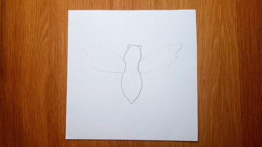 How to draw a simple bumble bee