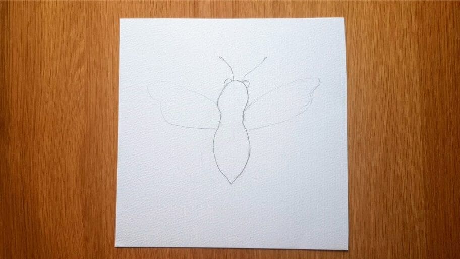How to draw a simple bumble bee