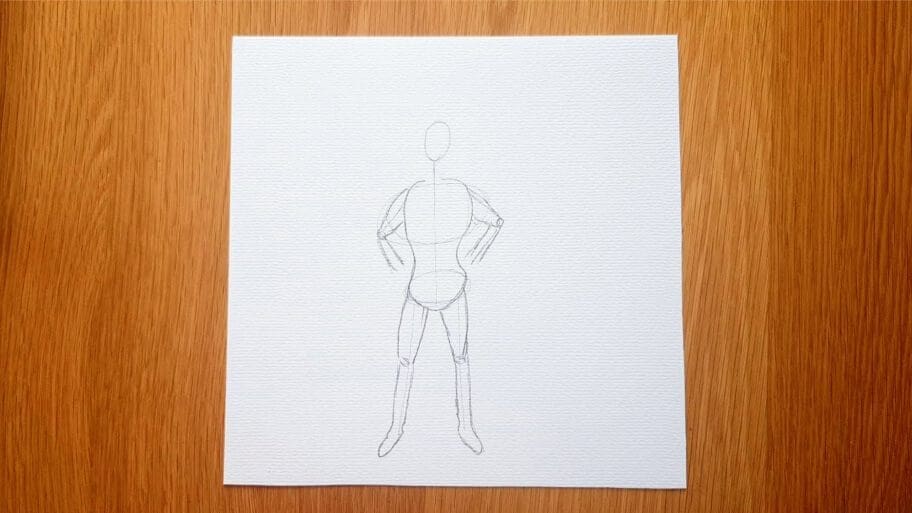 Superhero Drawing Easy