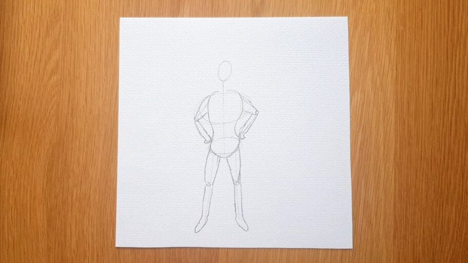 Superhero Drawing Easy