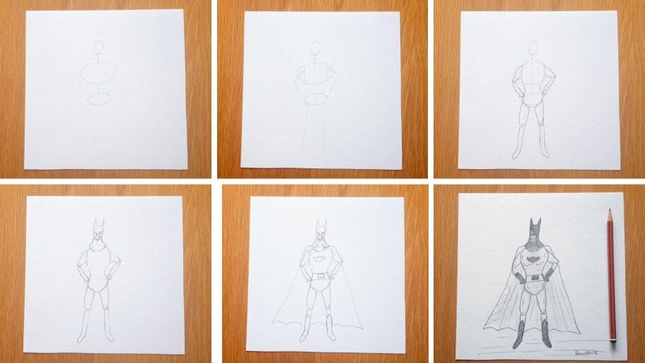 Superhero Drawing Easy
