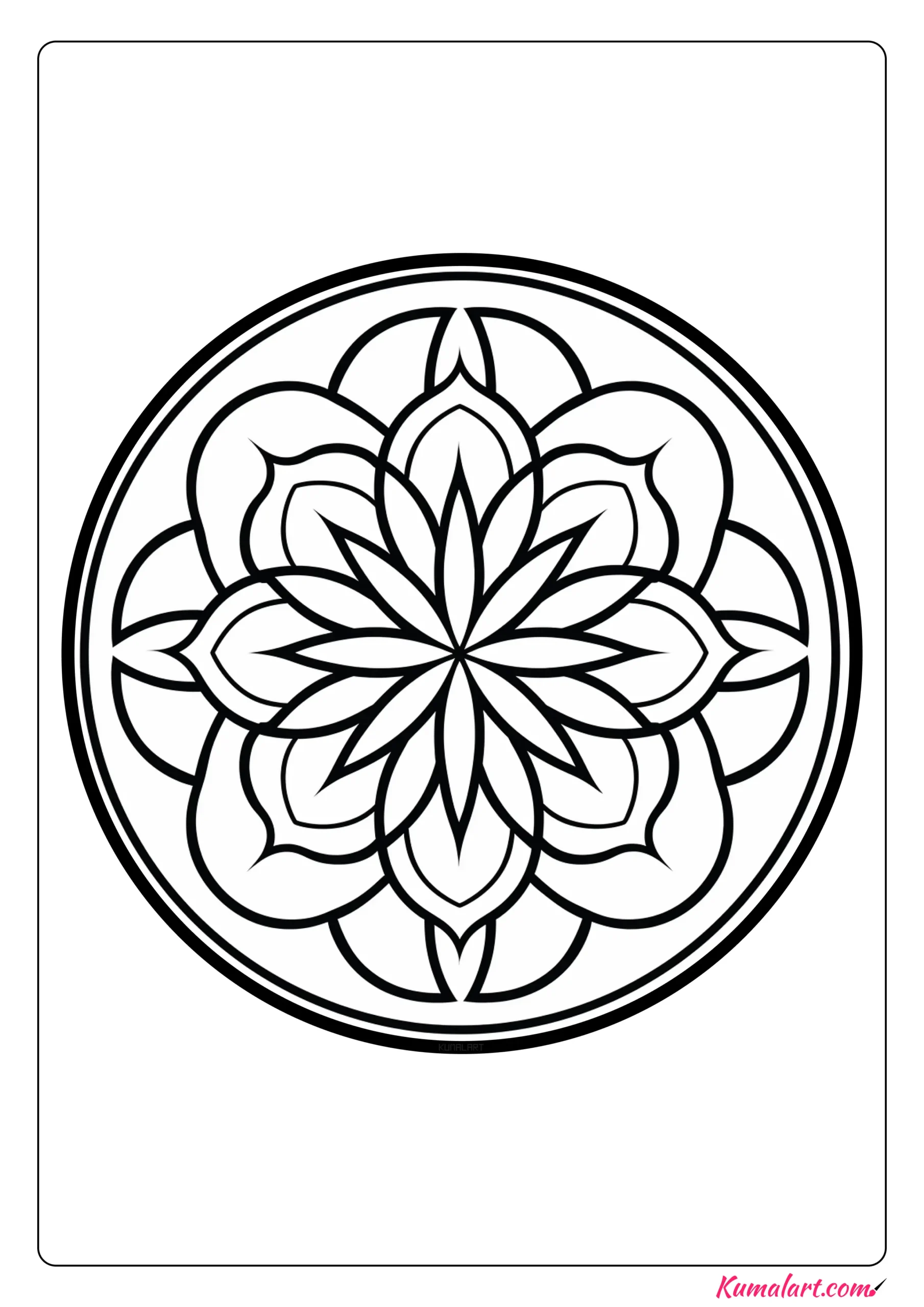 Abstract Floral Coloring Page