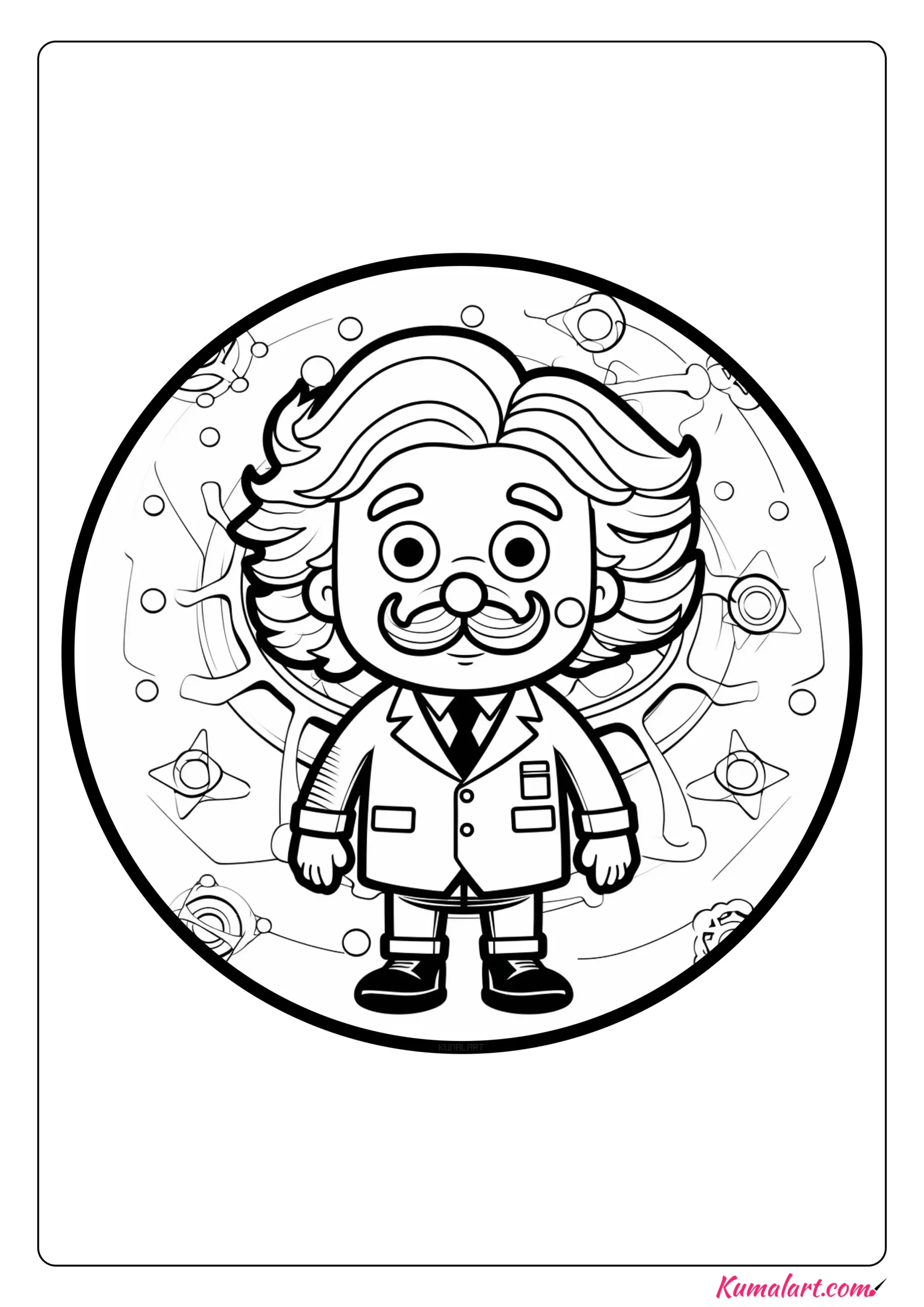 Albert Einstein Coloring Page
