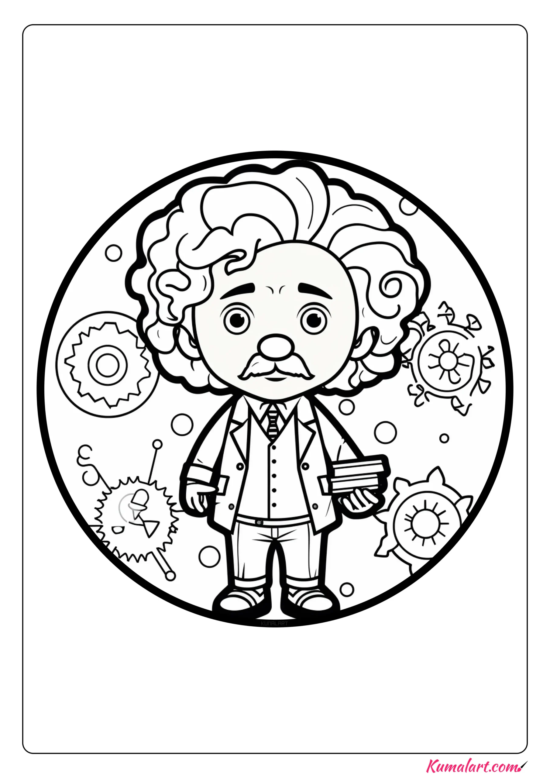 Amazing Albert Einstein Coloring Page