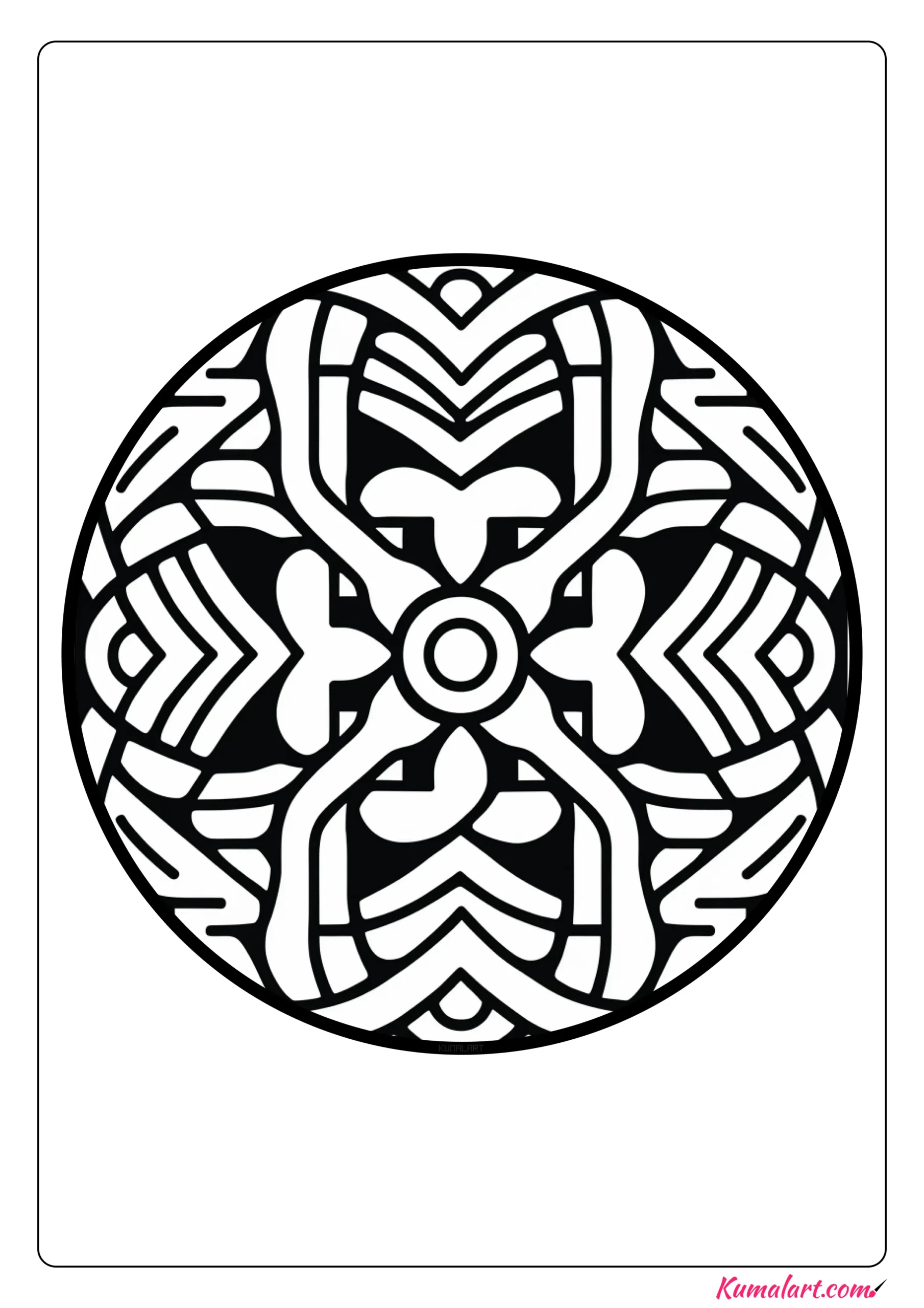 Ancient Celtic Mandala Coloring Page