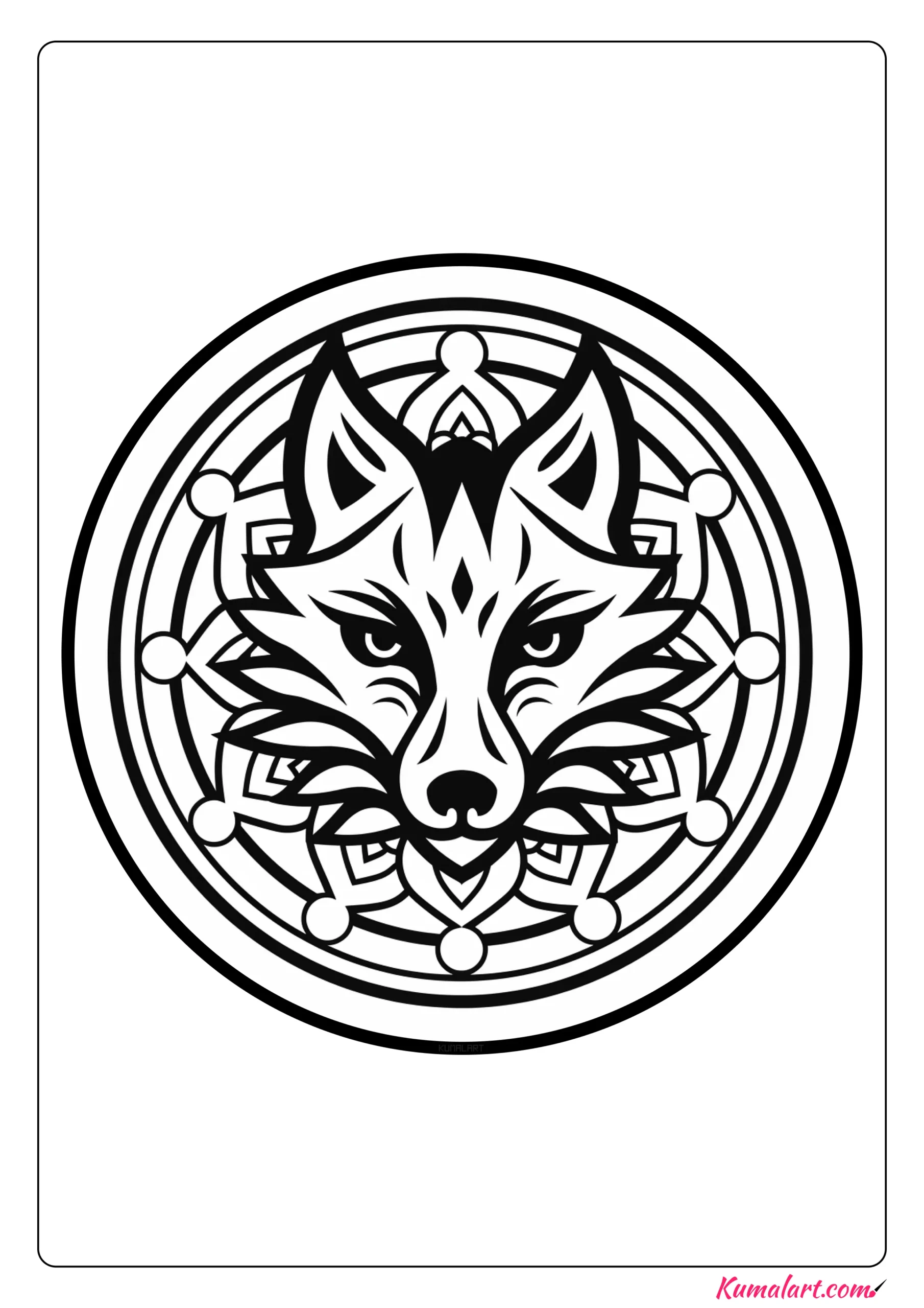 Anna the Fox Coloring Page