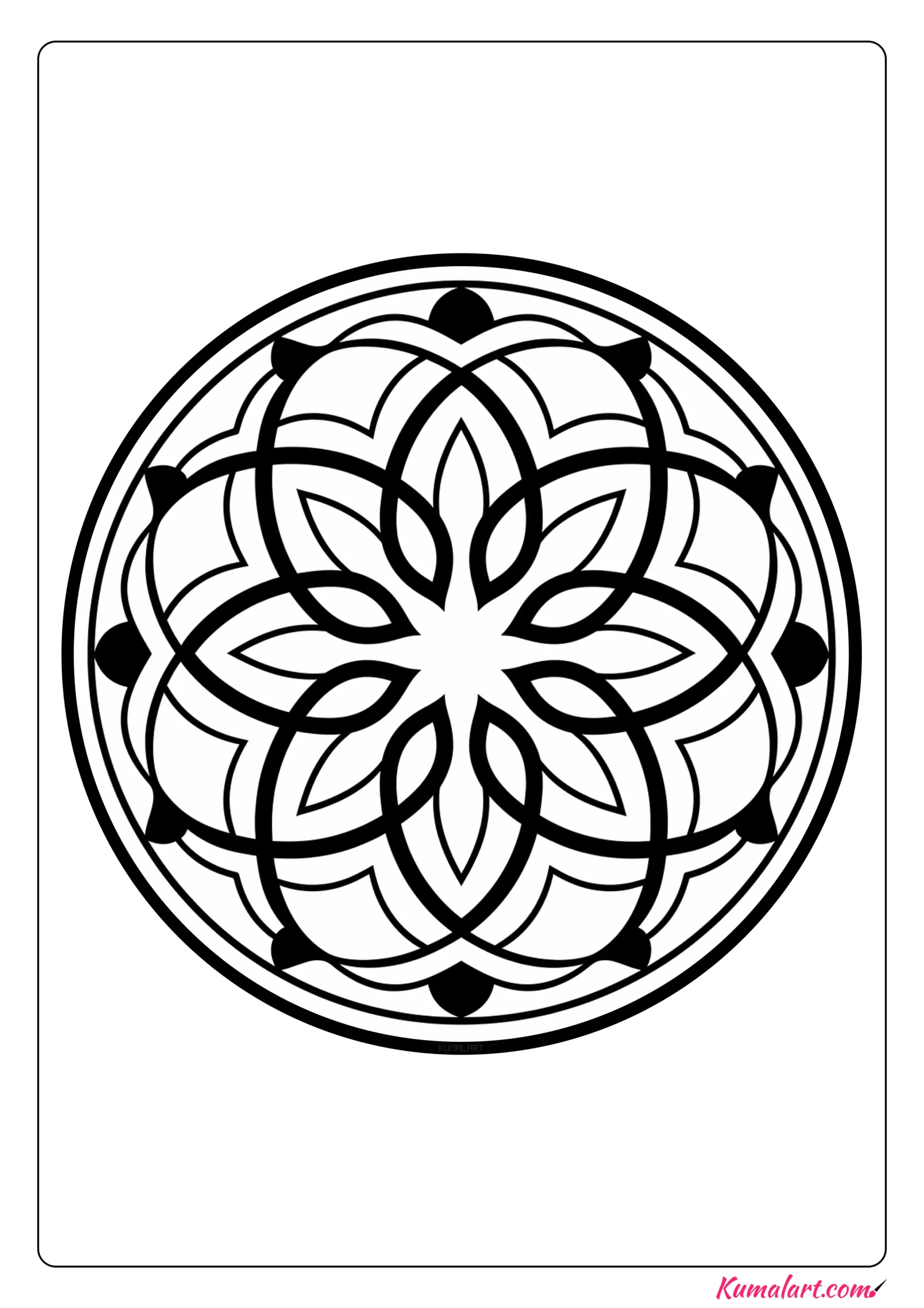 Beautiful Geometric Coloring Page