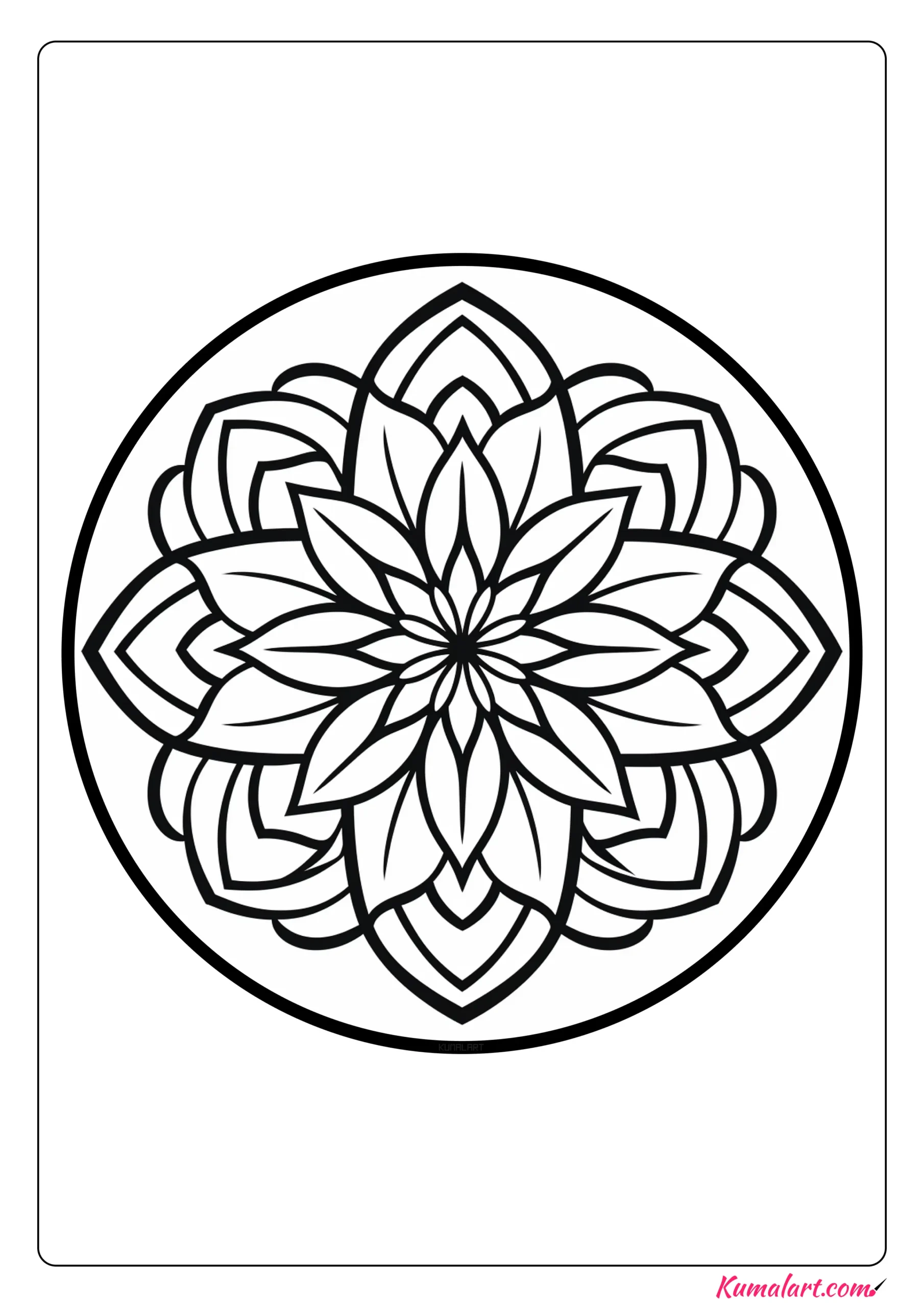 Blossom Flower Coloring Page