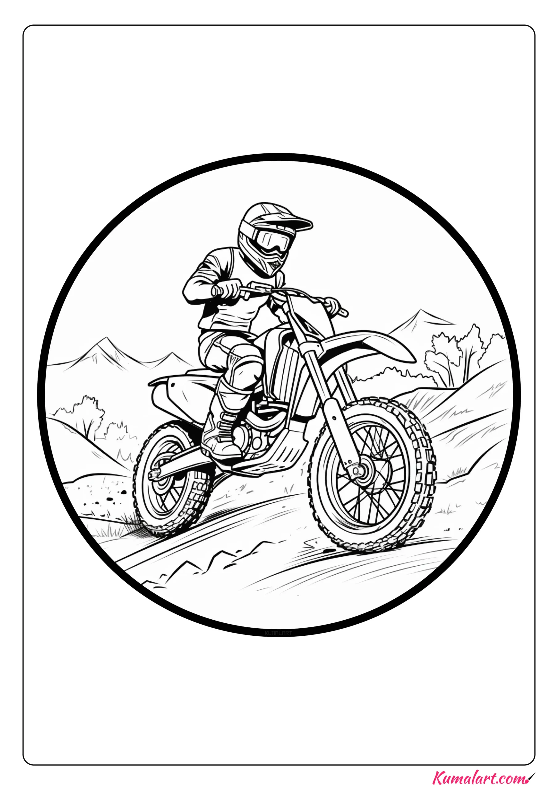 Bostwick Creek Motorcross Coloring Page