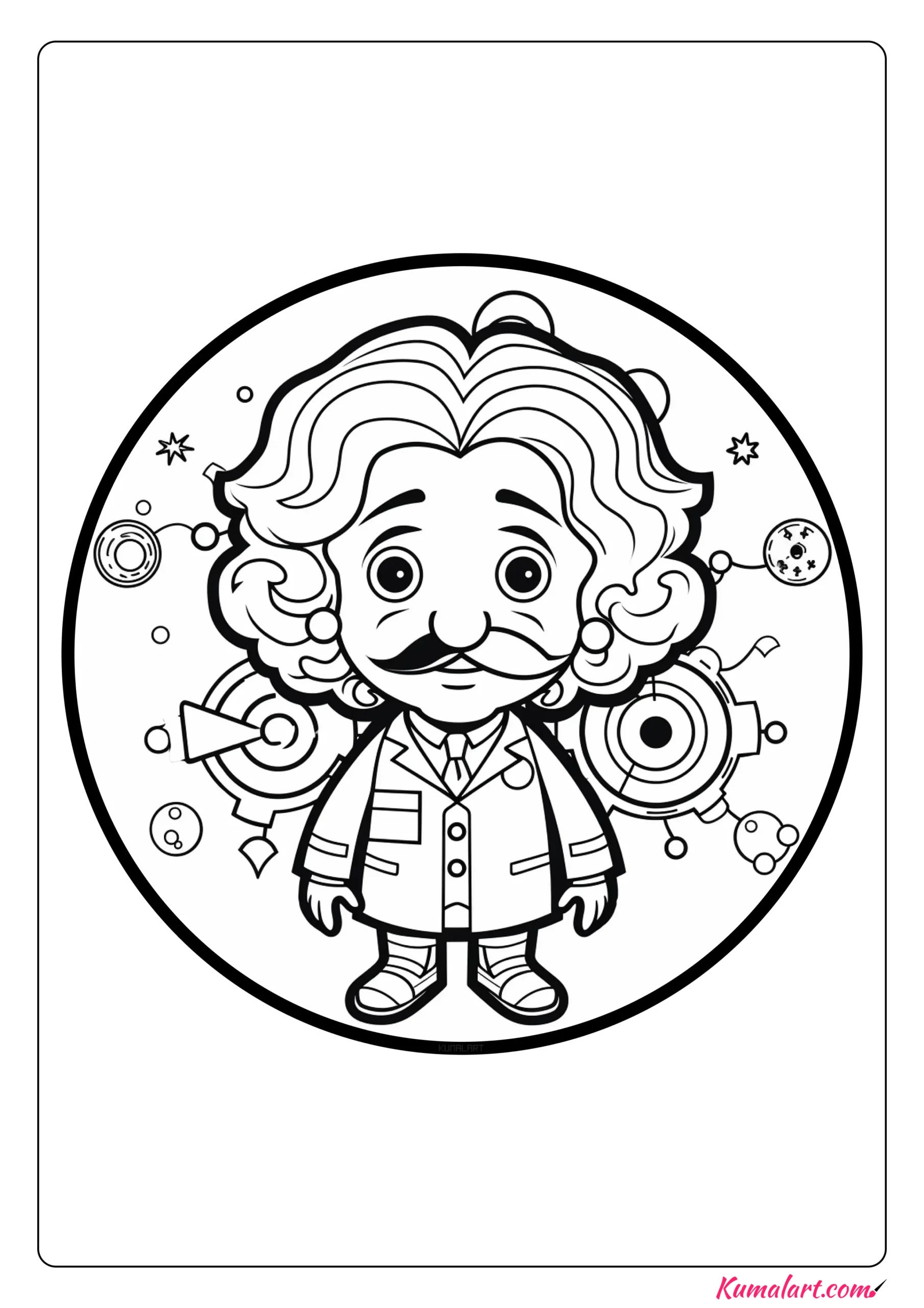 Brilliant Albert Einstein Coloring Page
