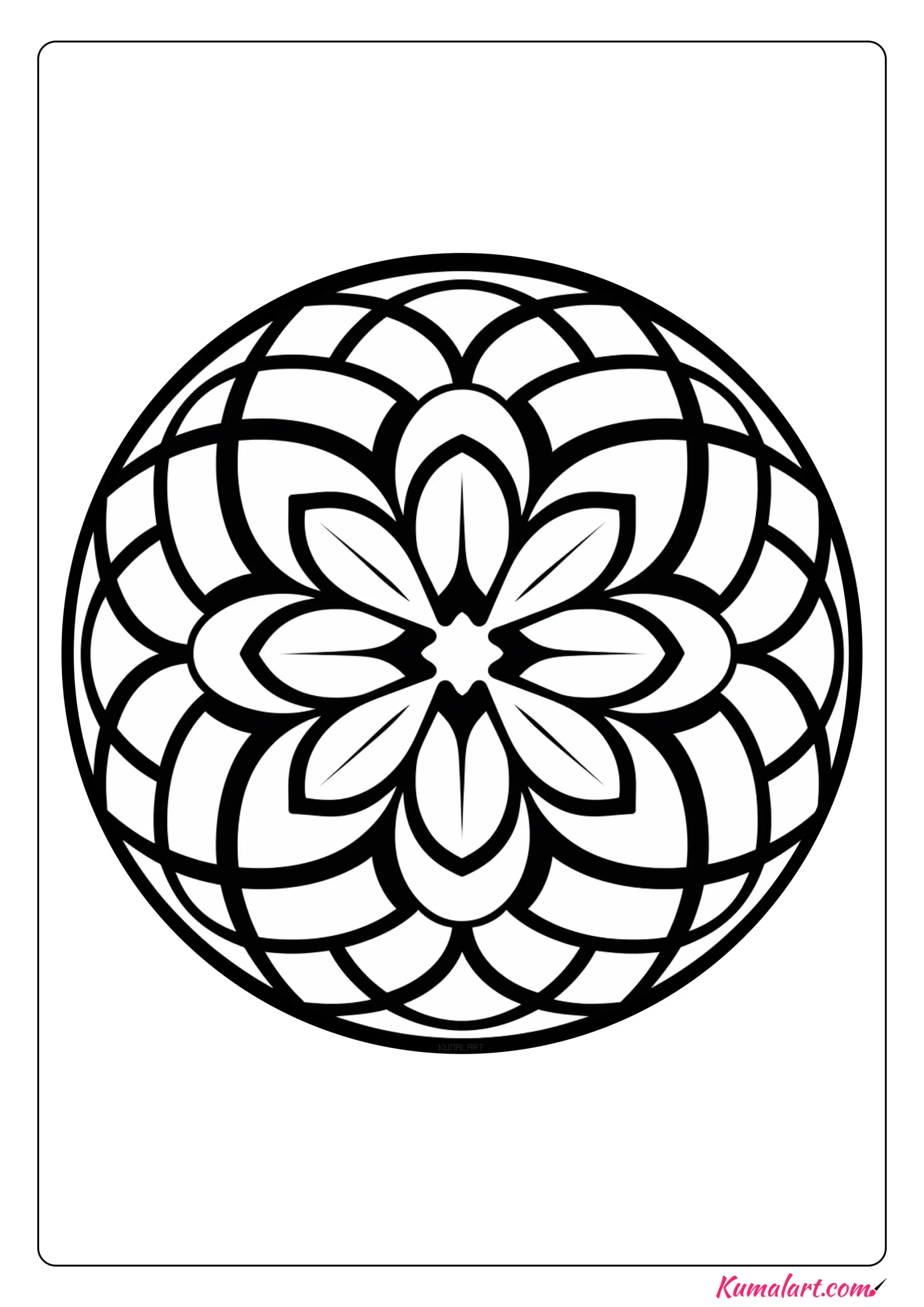 Calm Geometric Coloring Page
