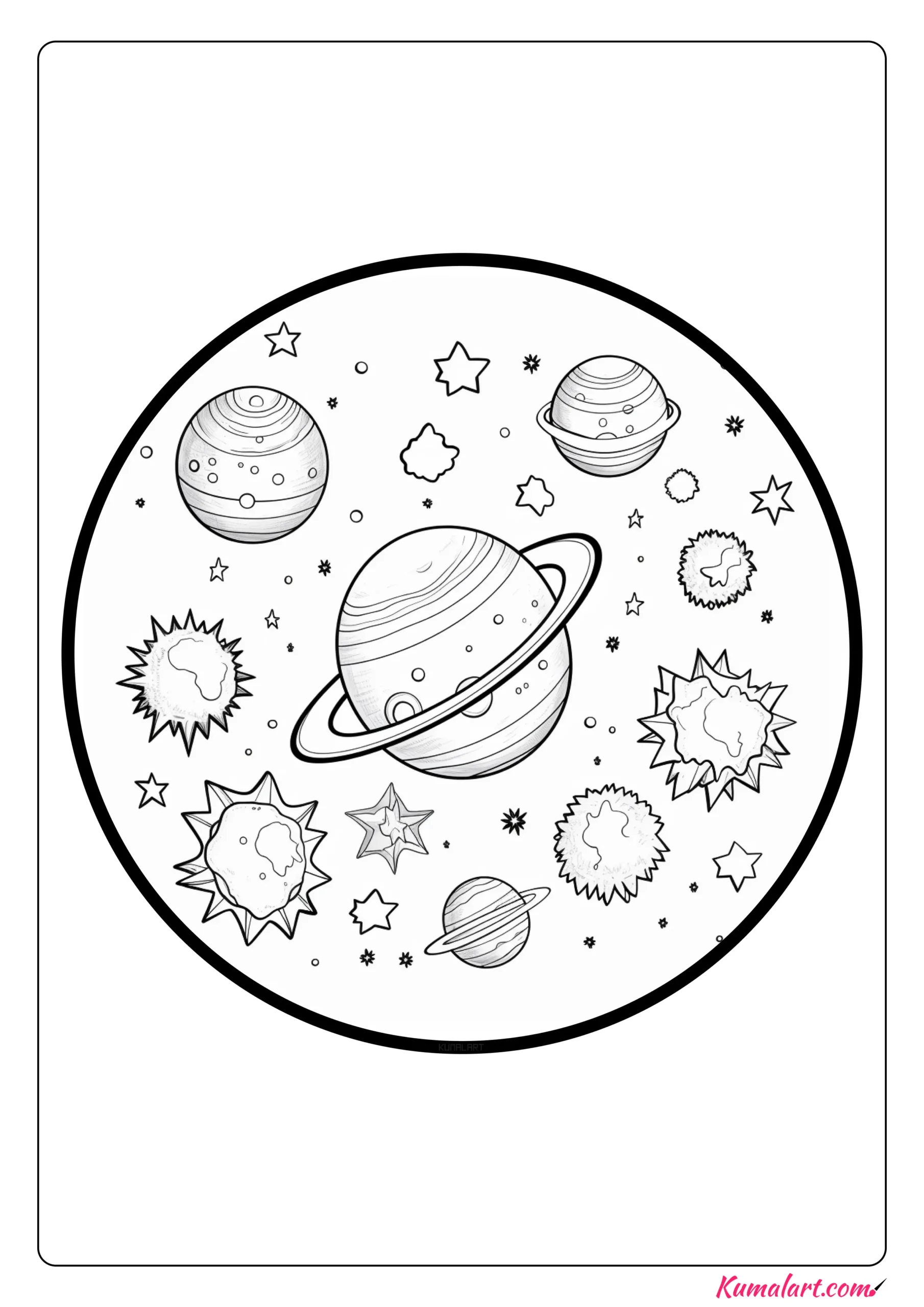 Chaos Dwarf Planet Coloring Page