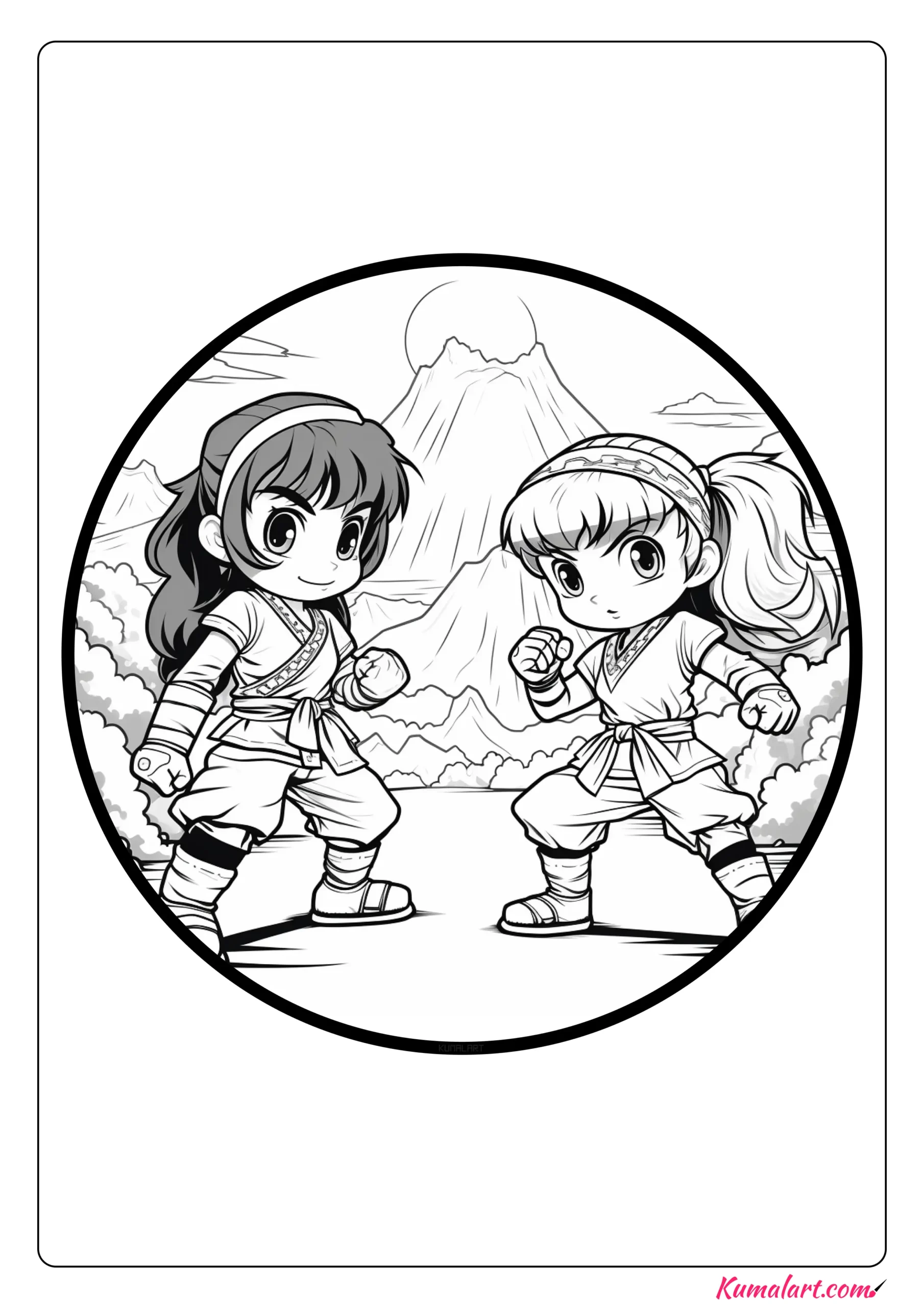 Clever Jiu Jitsu Coloring Page