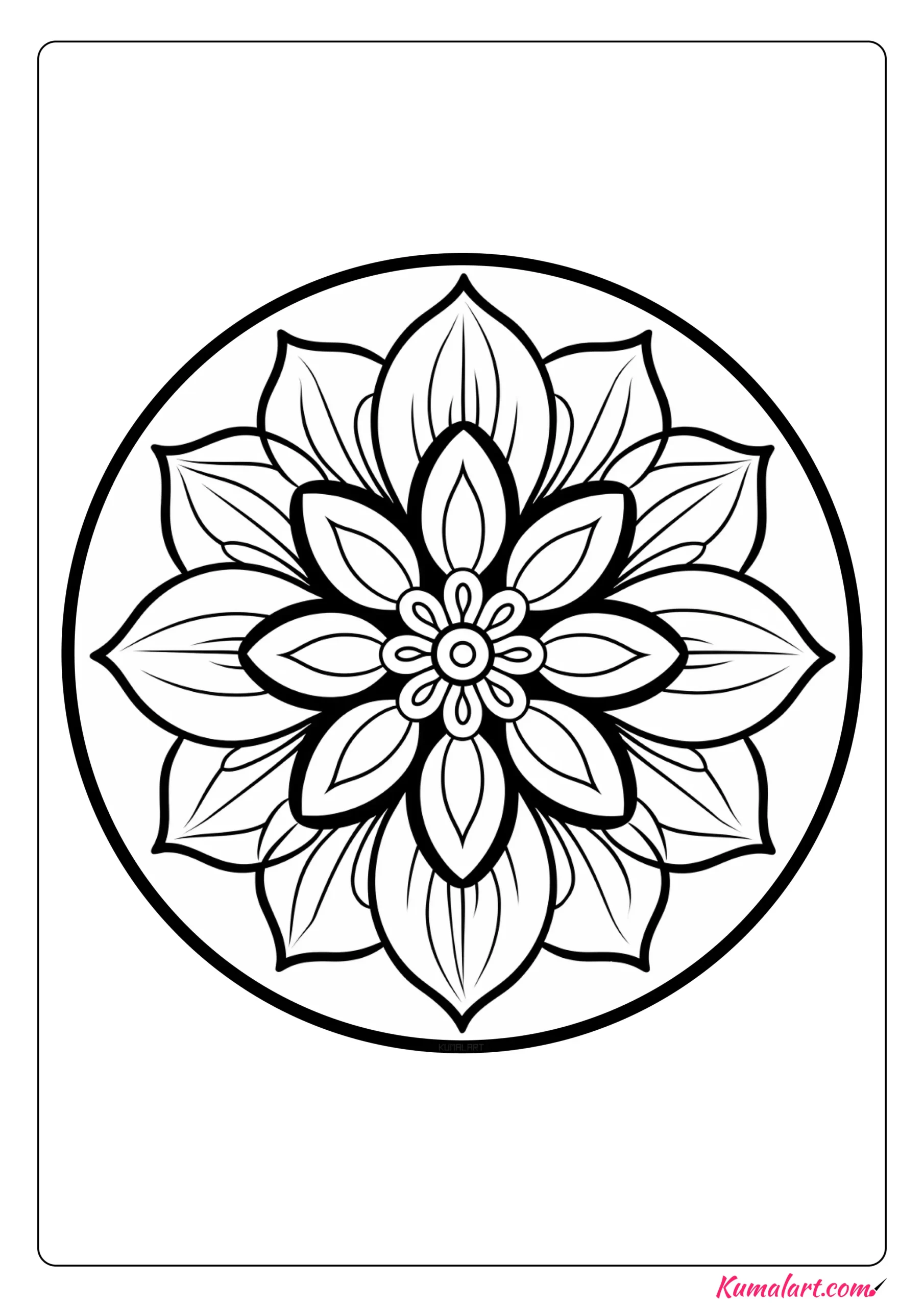 Creative Flower Coloring Page