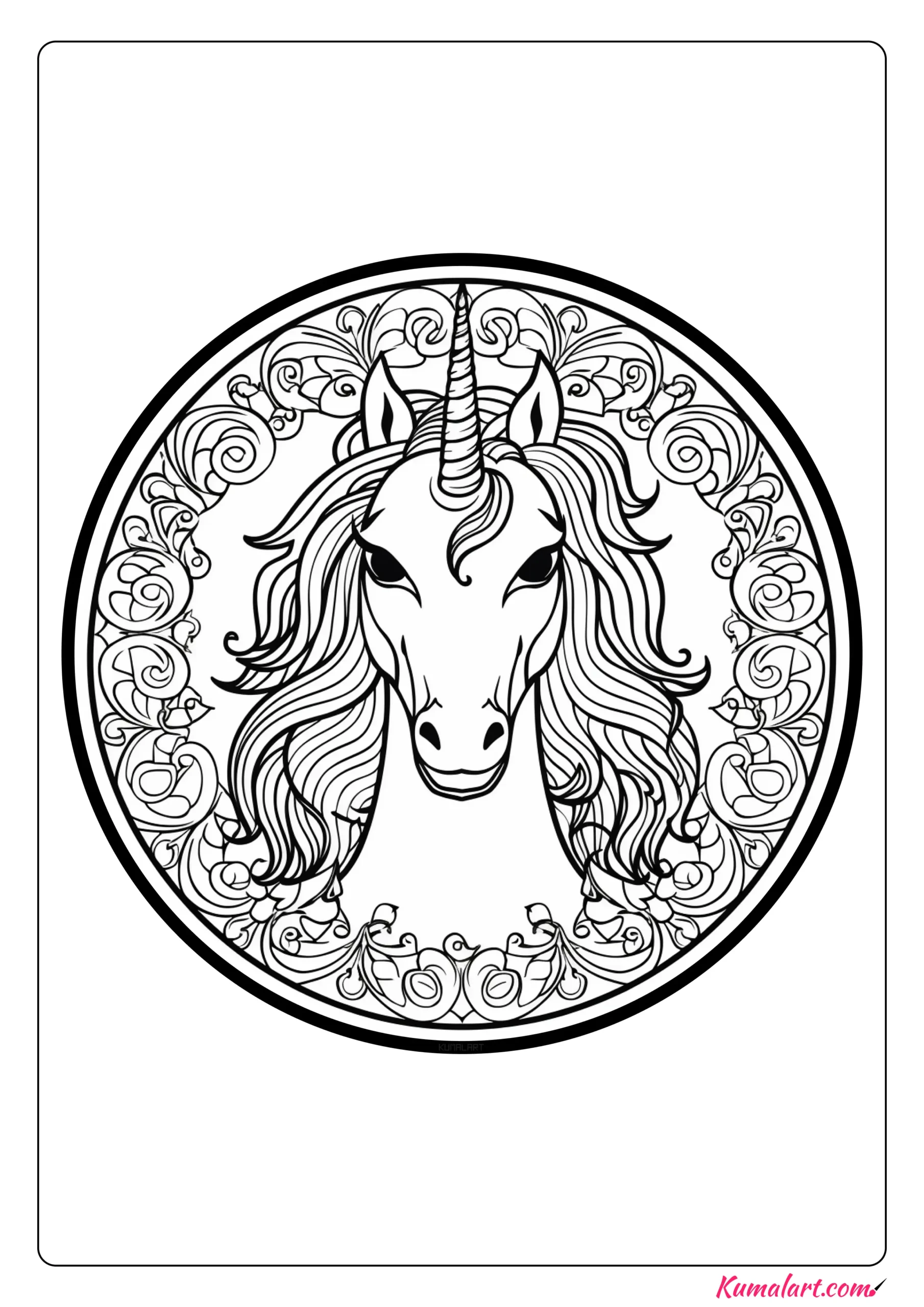 Daisy the Unicorn Coloring Page