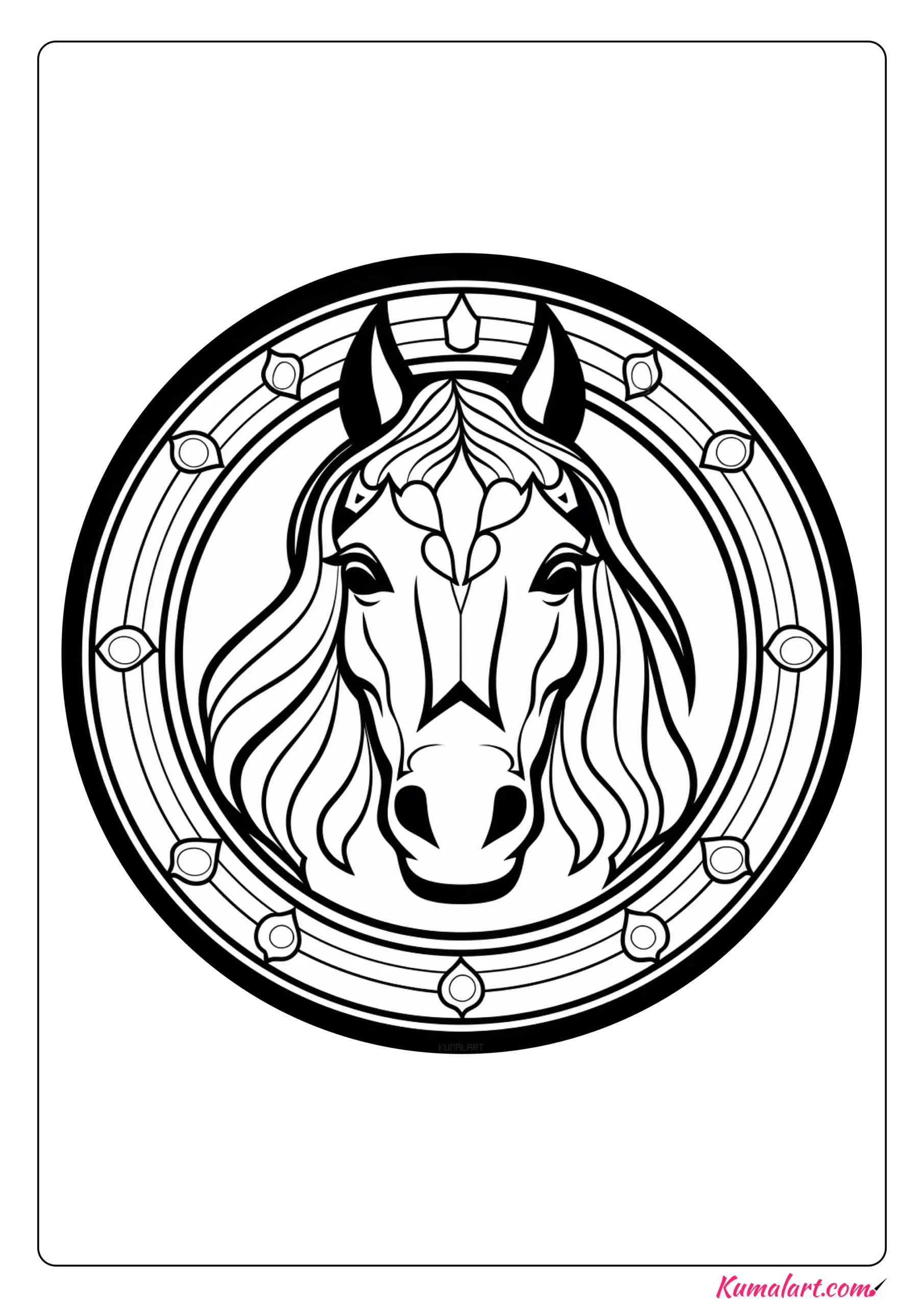 Dominika the Horse Coloring Page