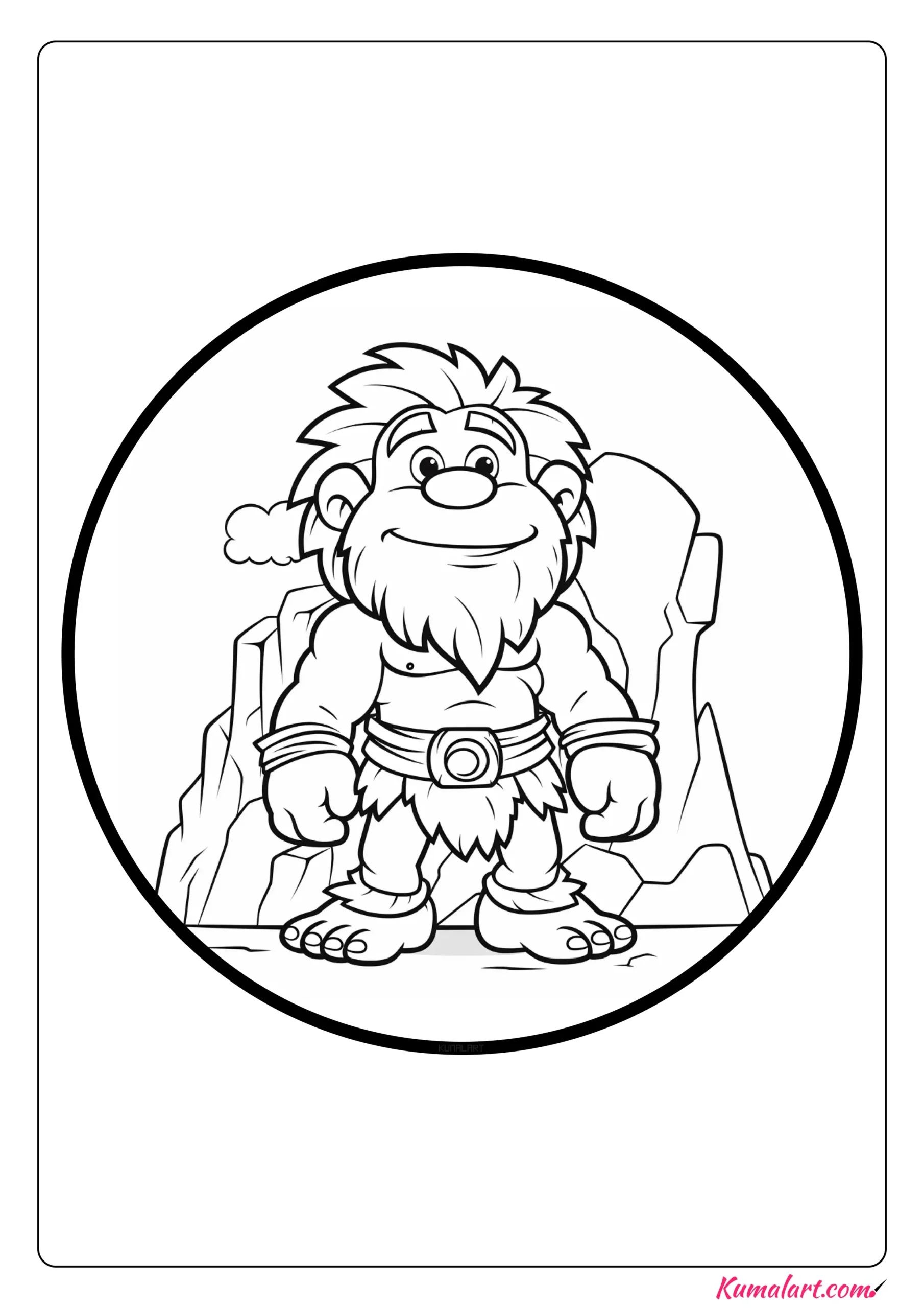 Drok the Caveman Coloring Page