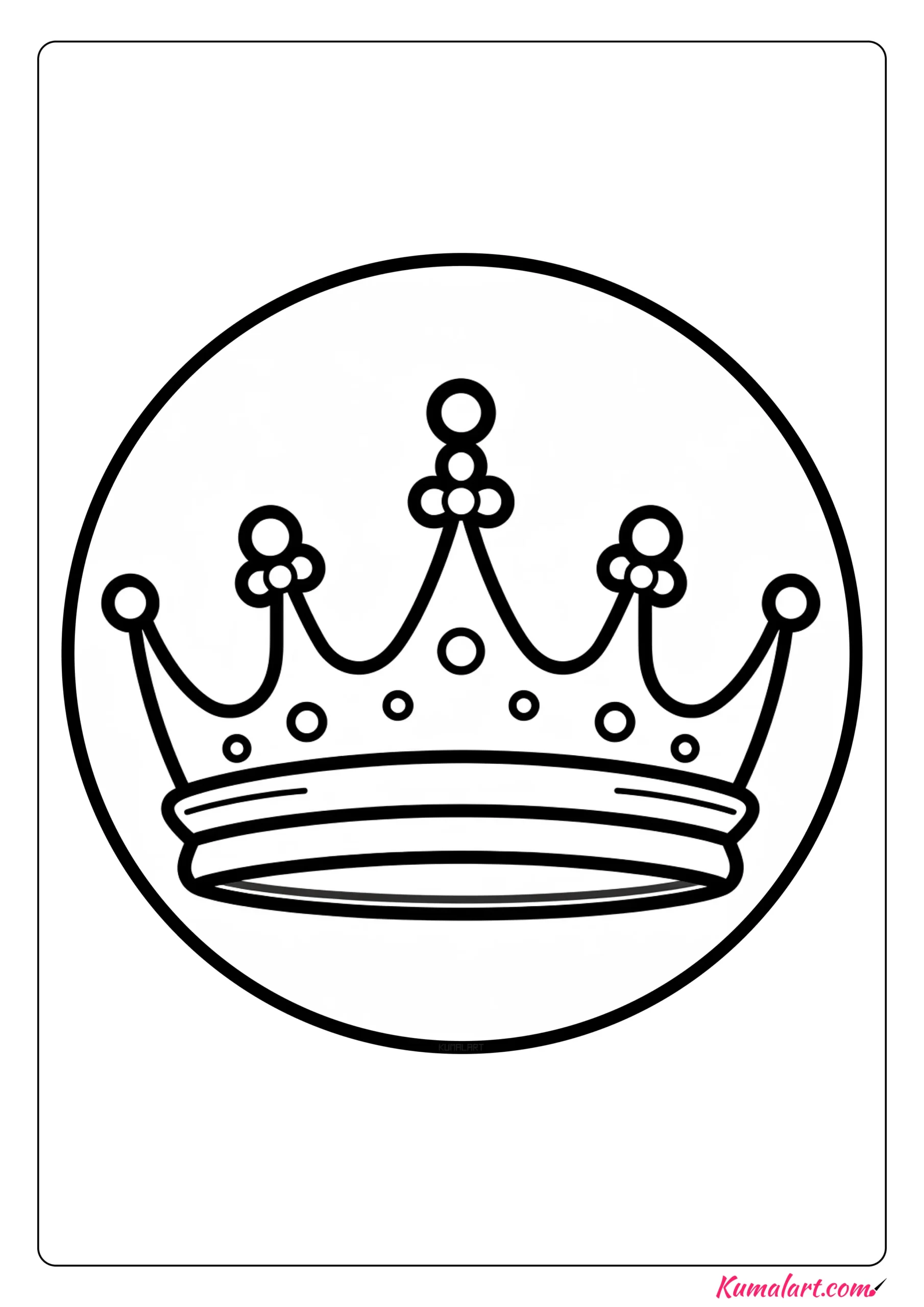 Elective Princess Crown Coloring Page