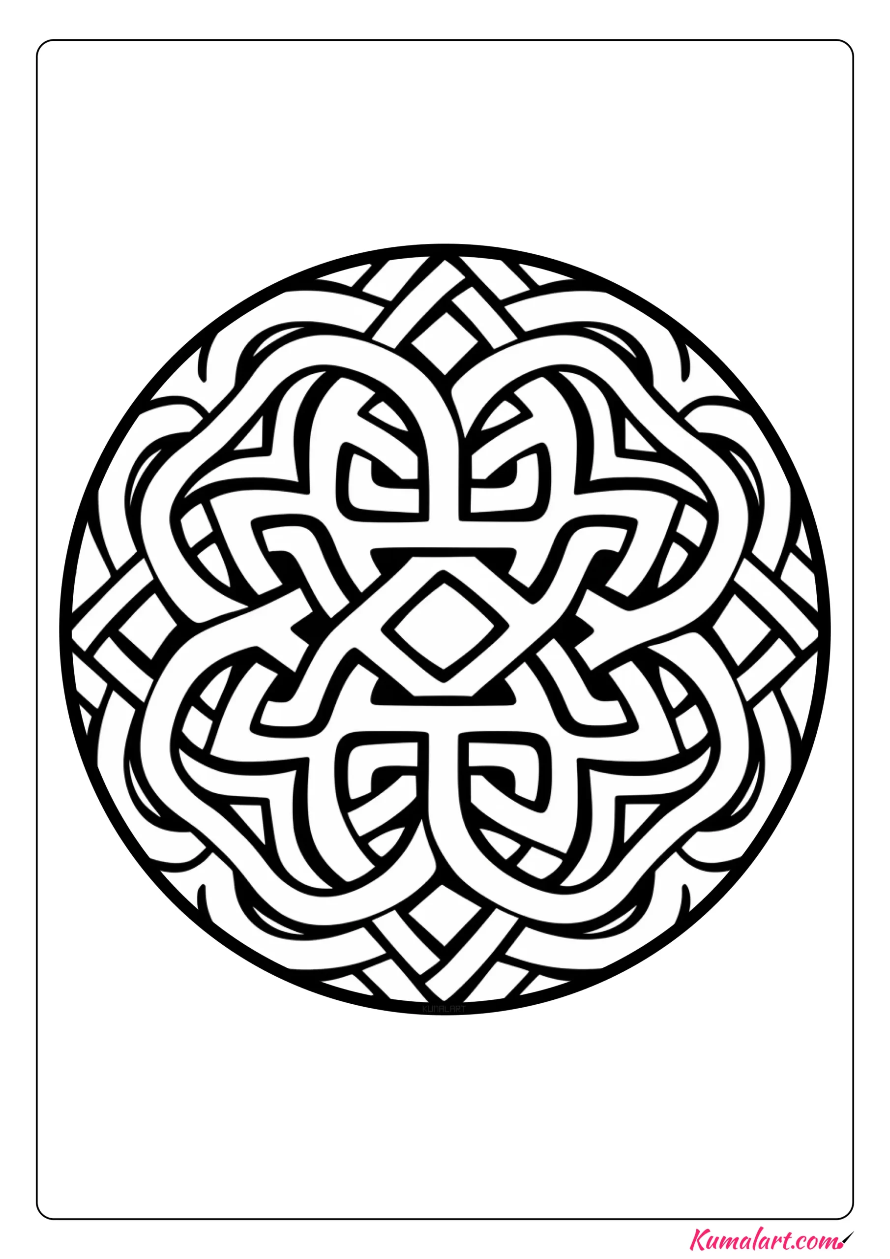 Enchanting Celtic Mandala Coloring Page