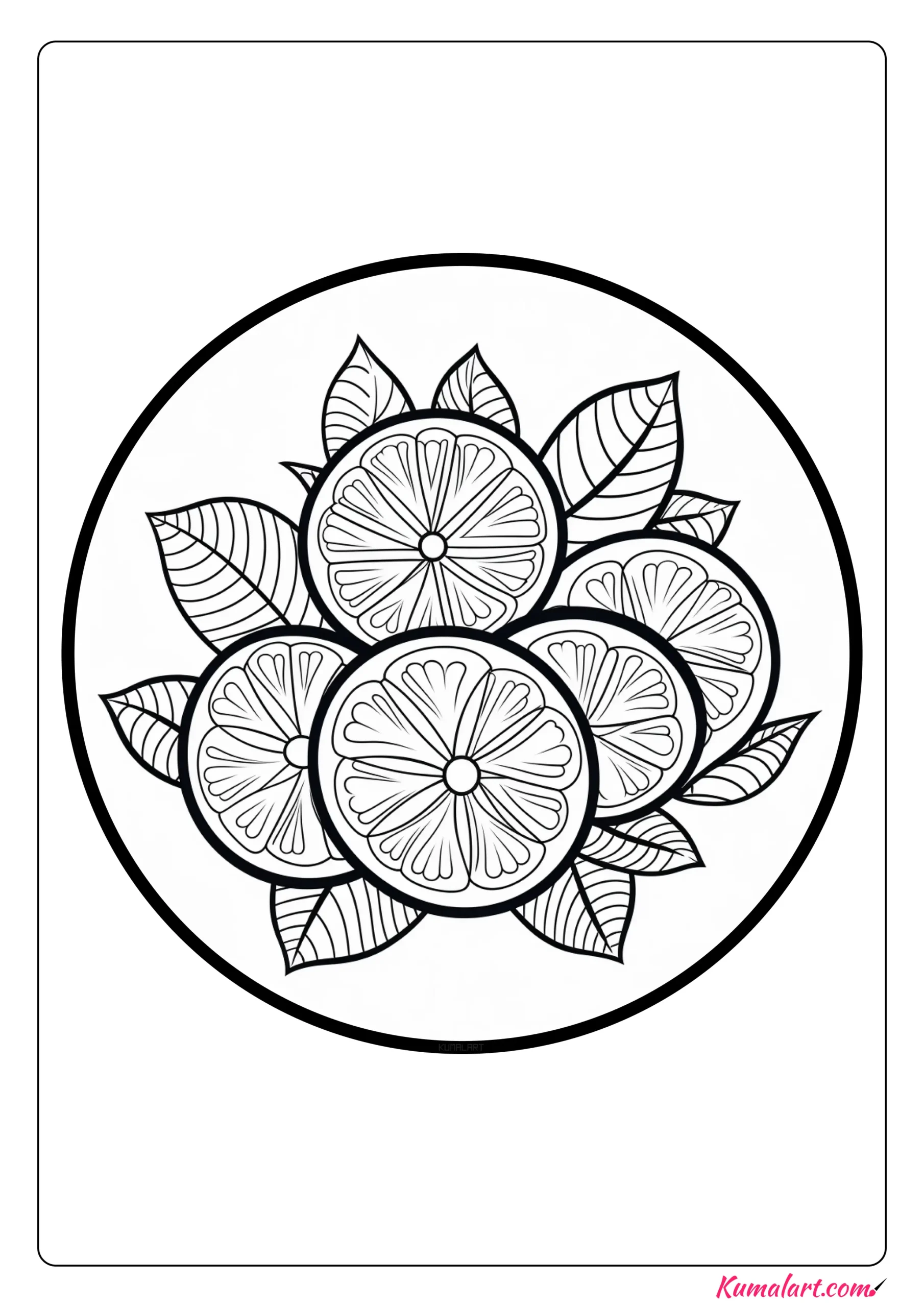 Enjoyable Lemon Coloring Page