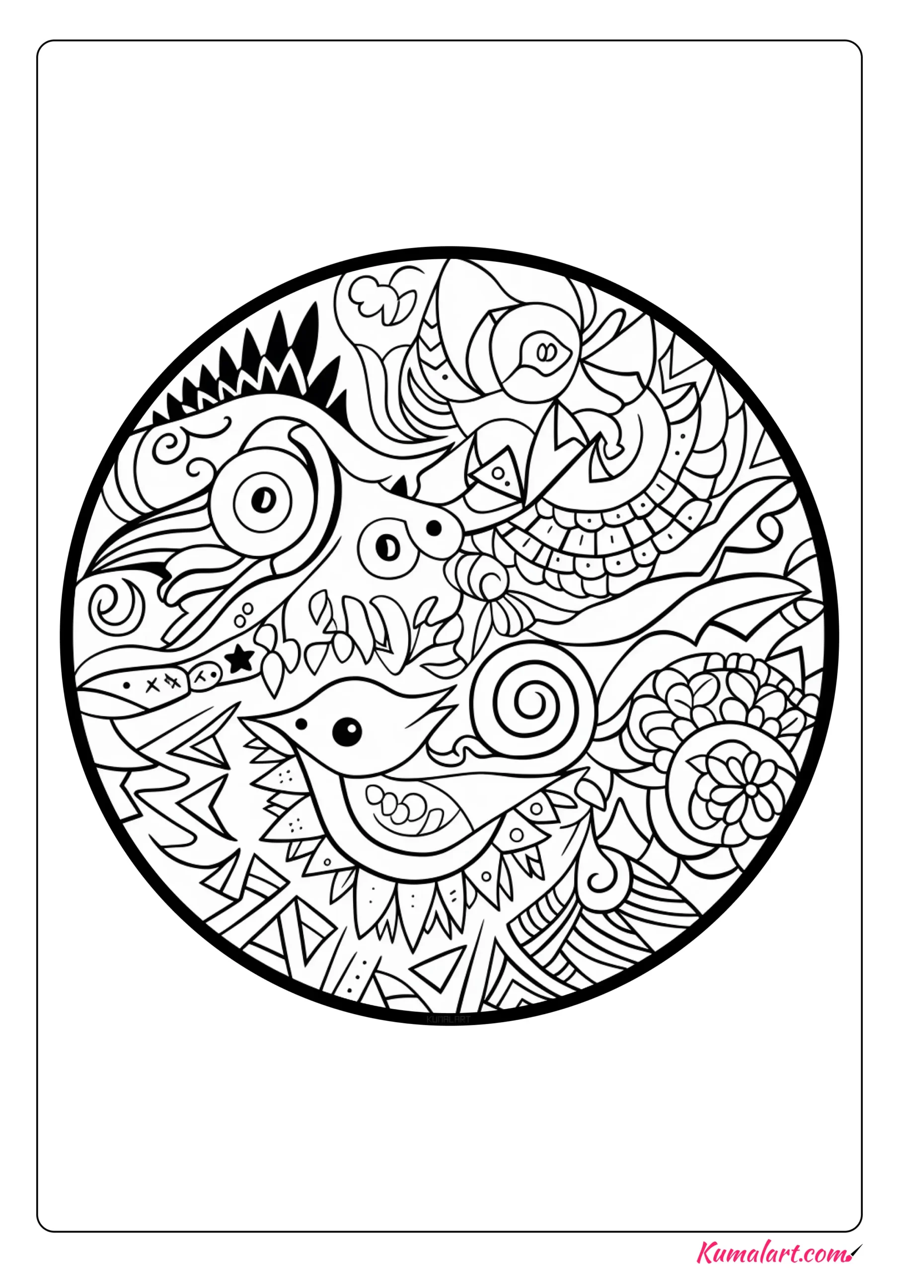 Fantastical Magic Coloring Page