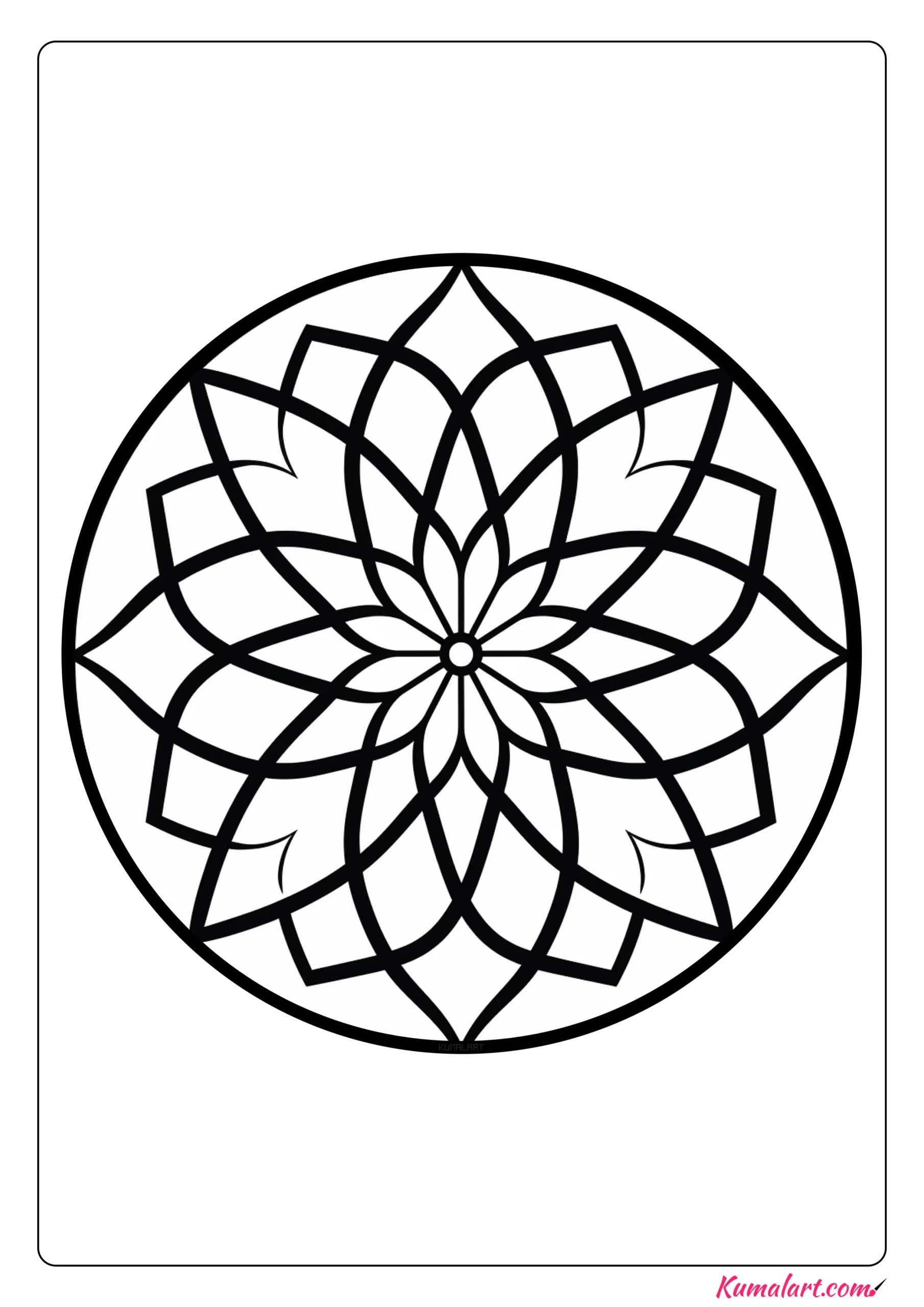 Flower Star Coloring Page
