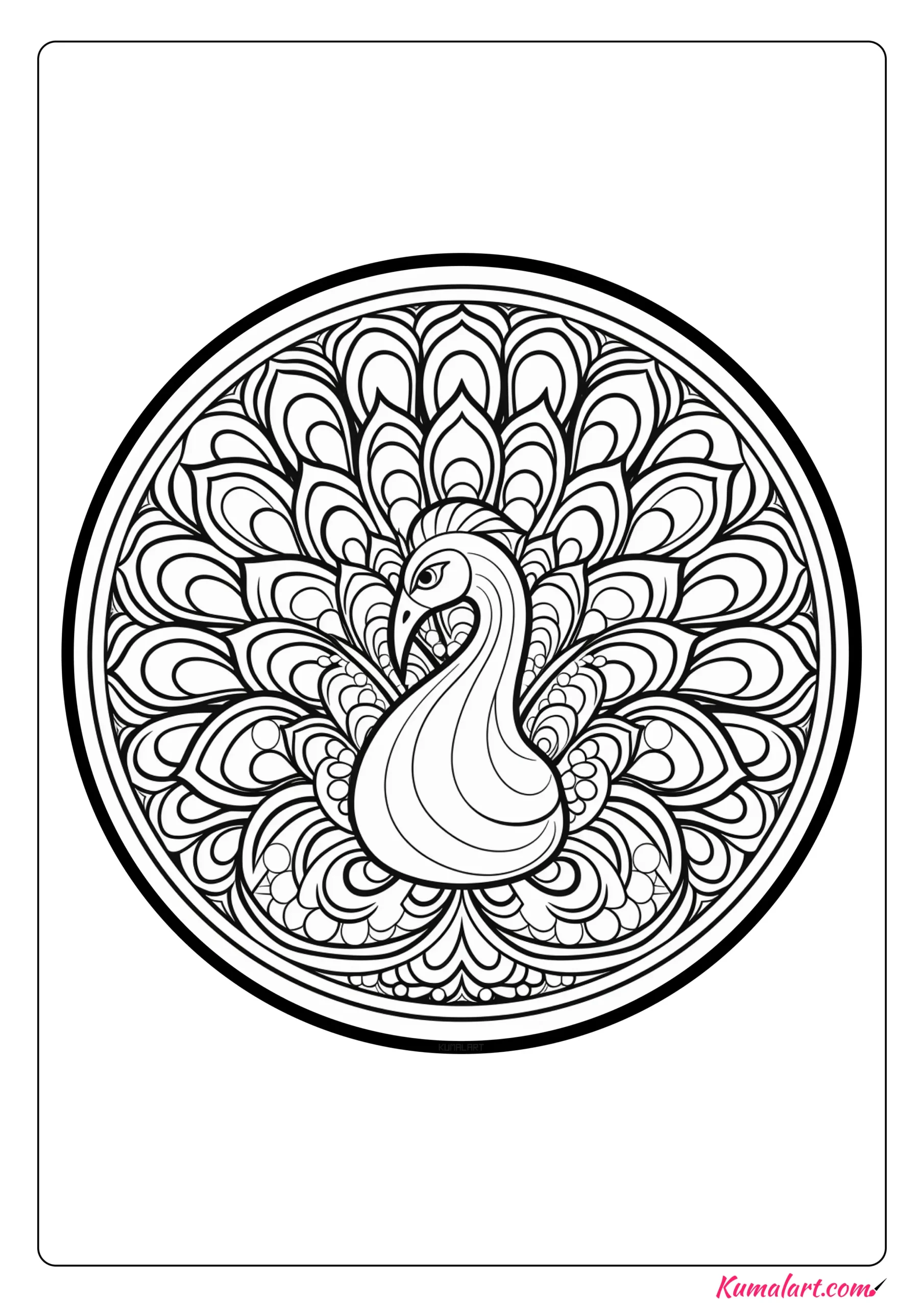 Free Printable Peacock Coloring Page