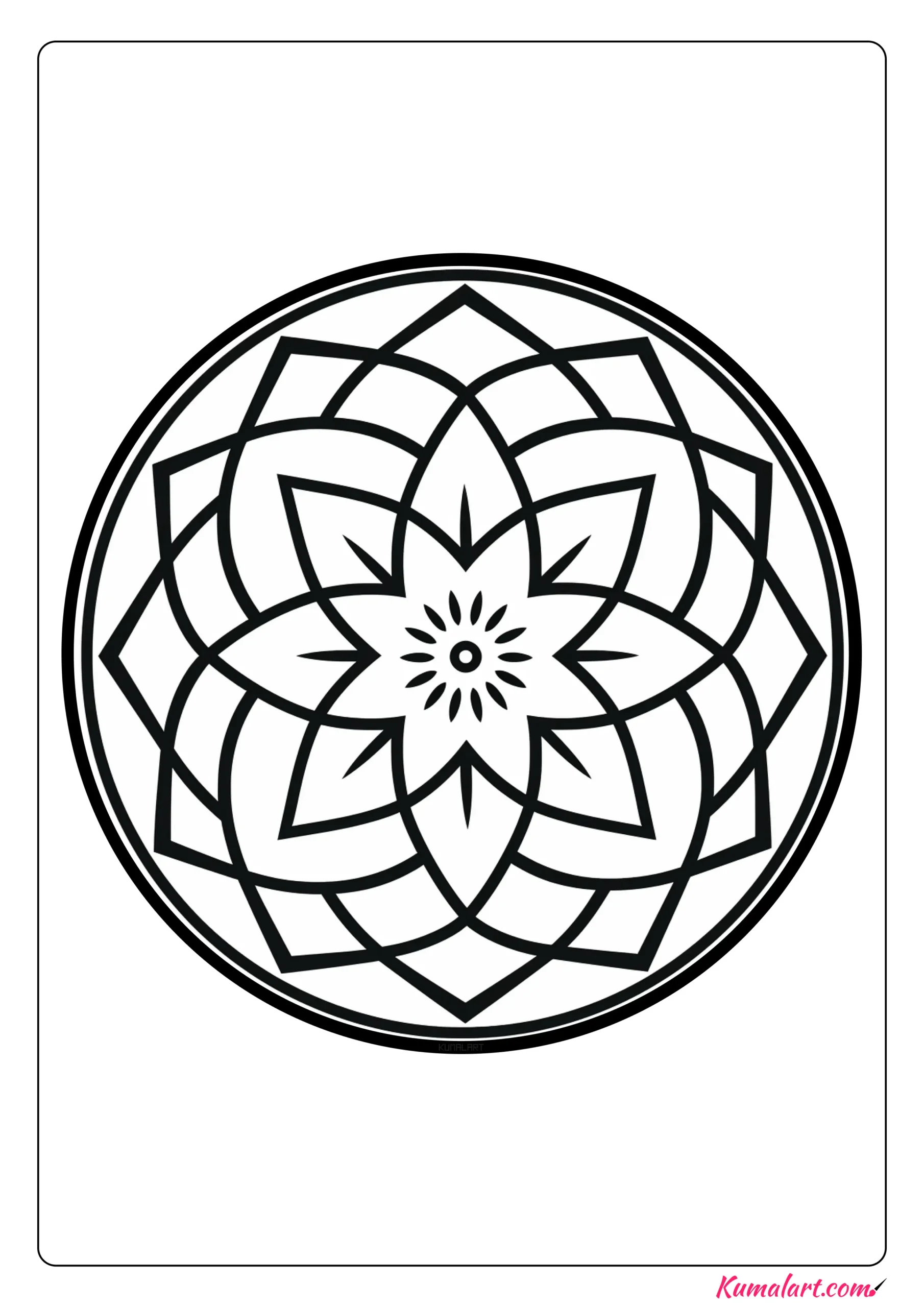 Galaxy Star Coloring Page