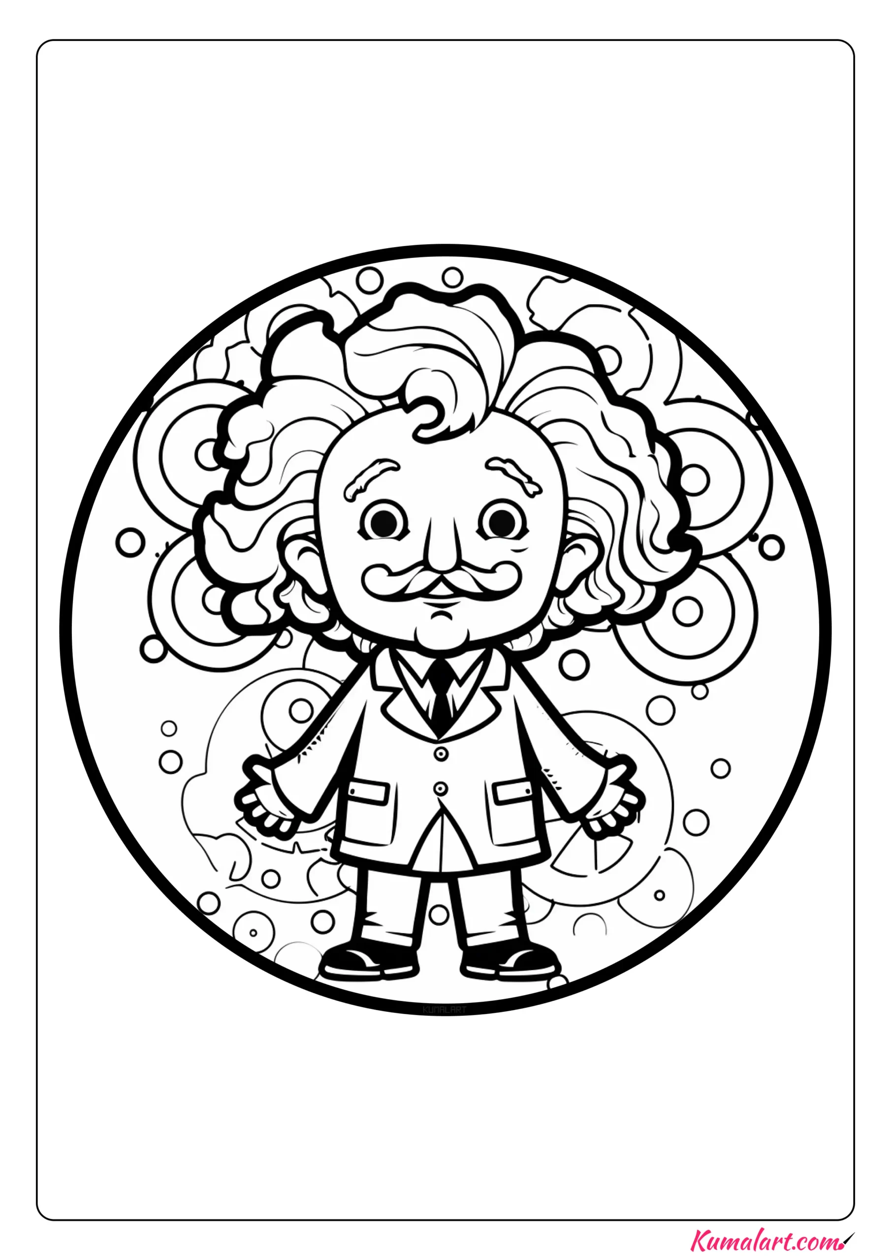 Genius Albert Einstein Coloring Page