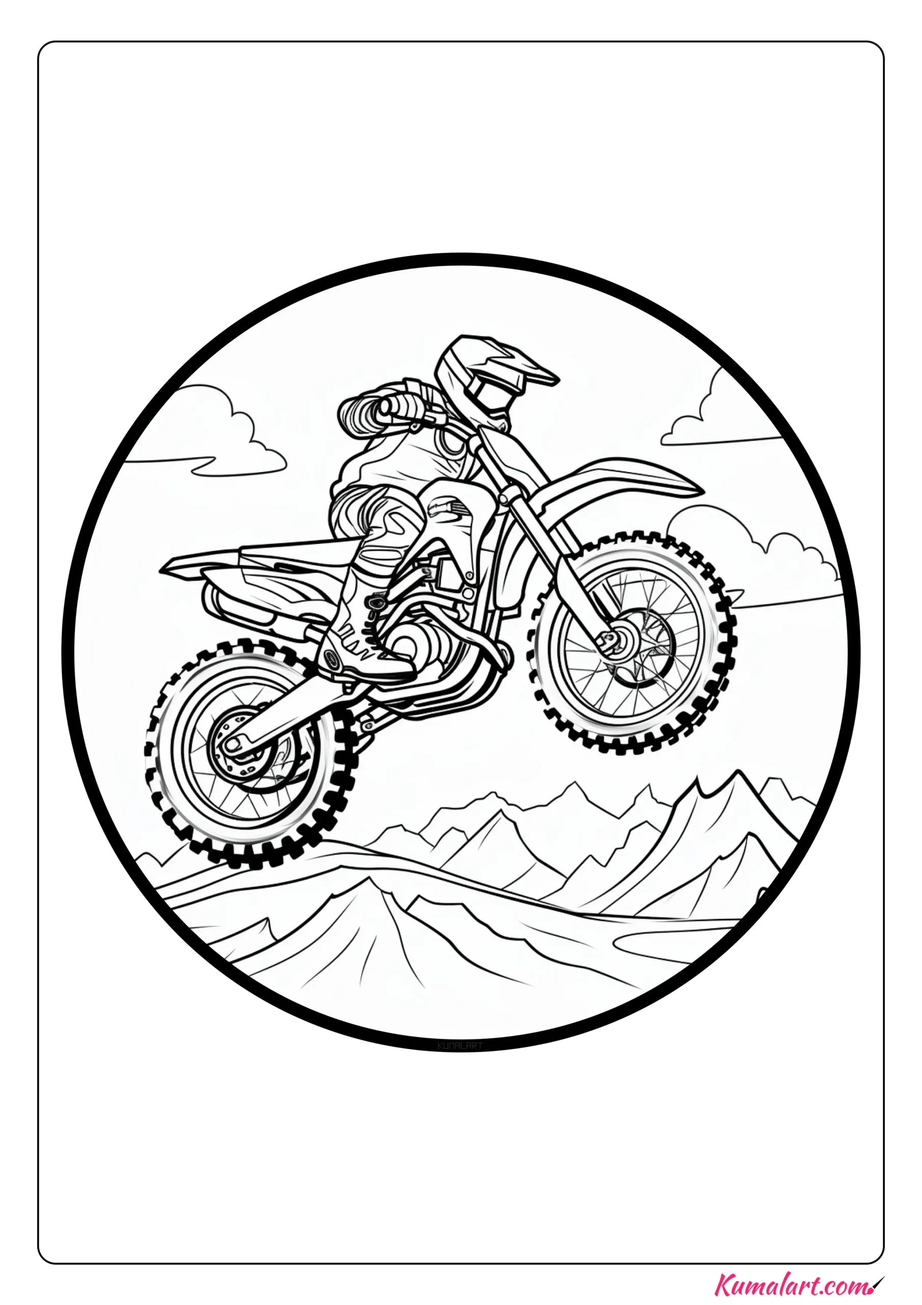 Glen Helen Motorcross Coloring Page