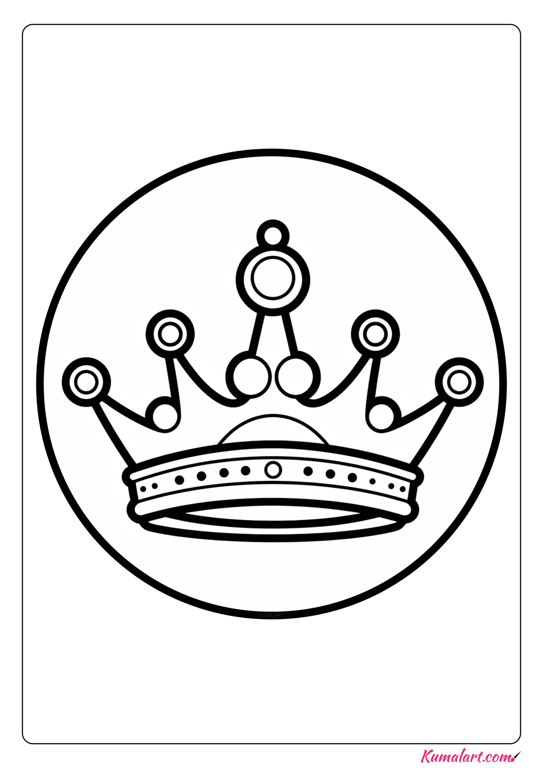 Glorious Princess Crown Coloring Page