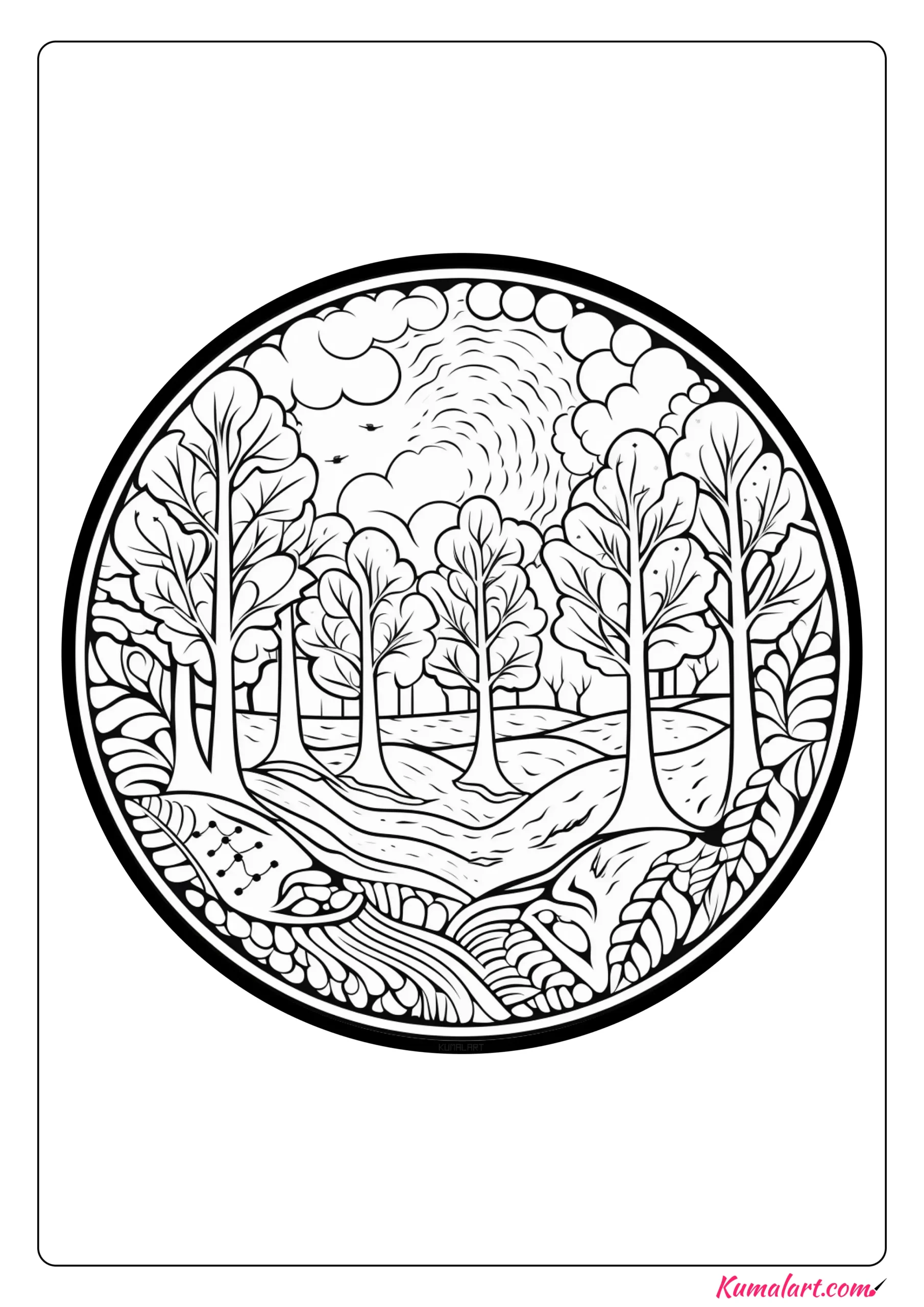 Harvest Autumn Coloring Page