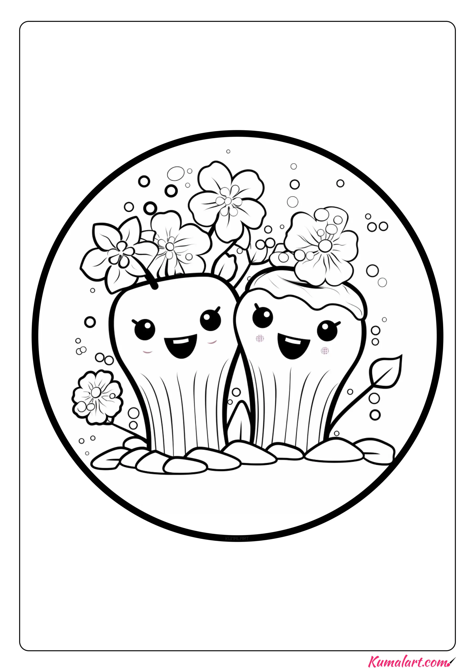 Honeyed Tooth Brushing Coloring Page