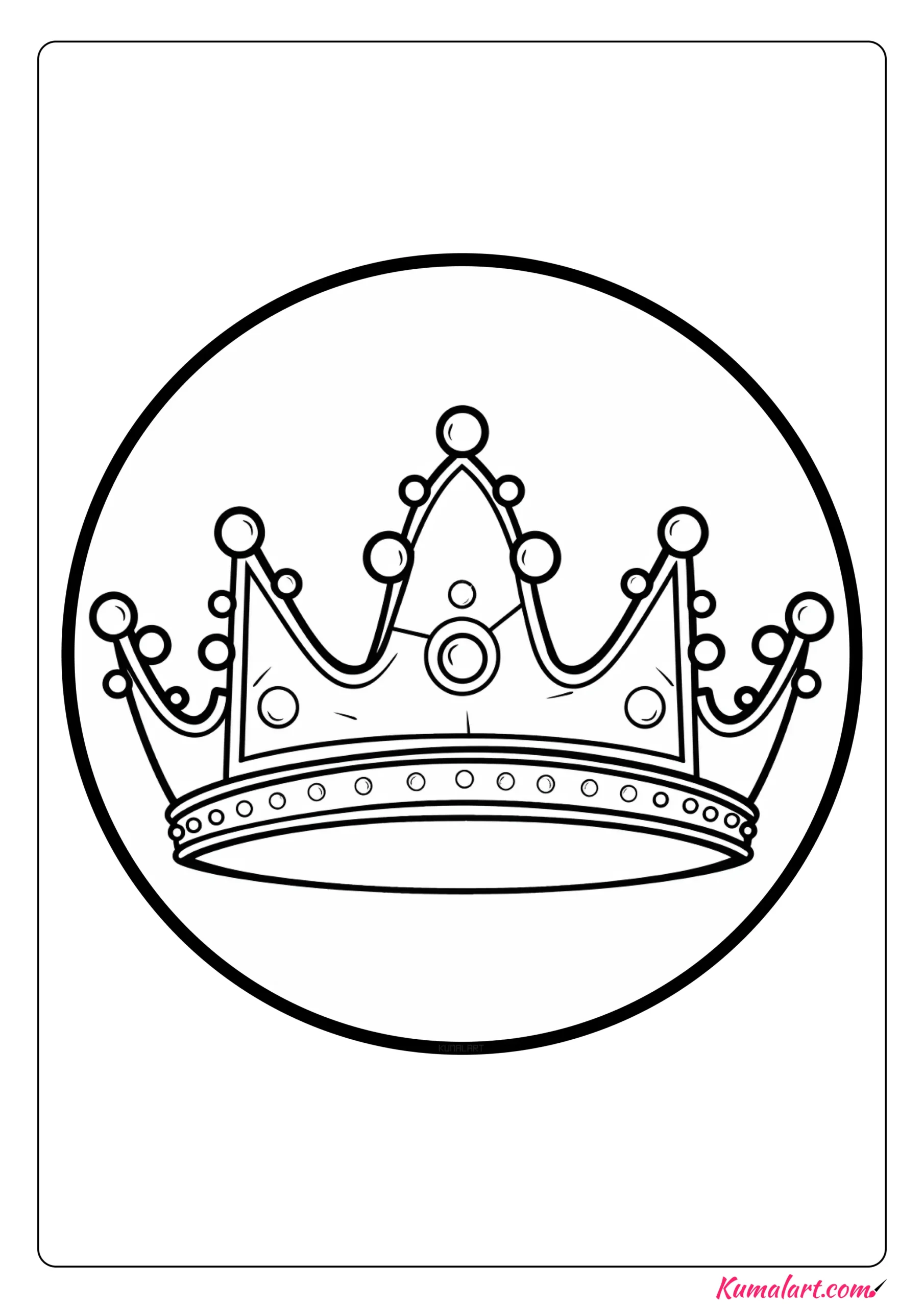 Imperial Princess Crown Coloring Page